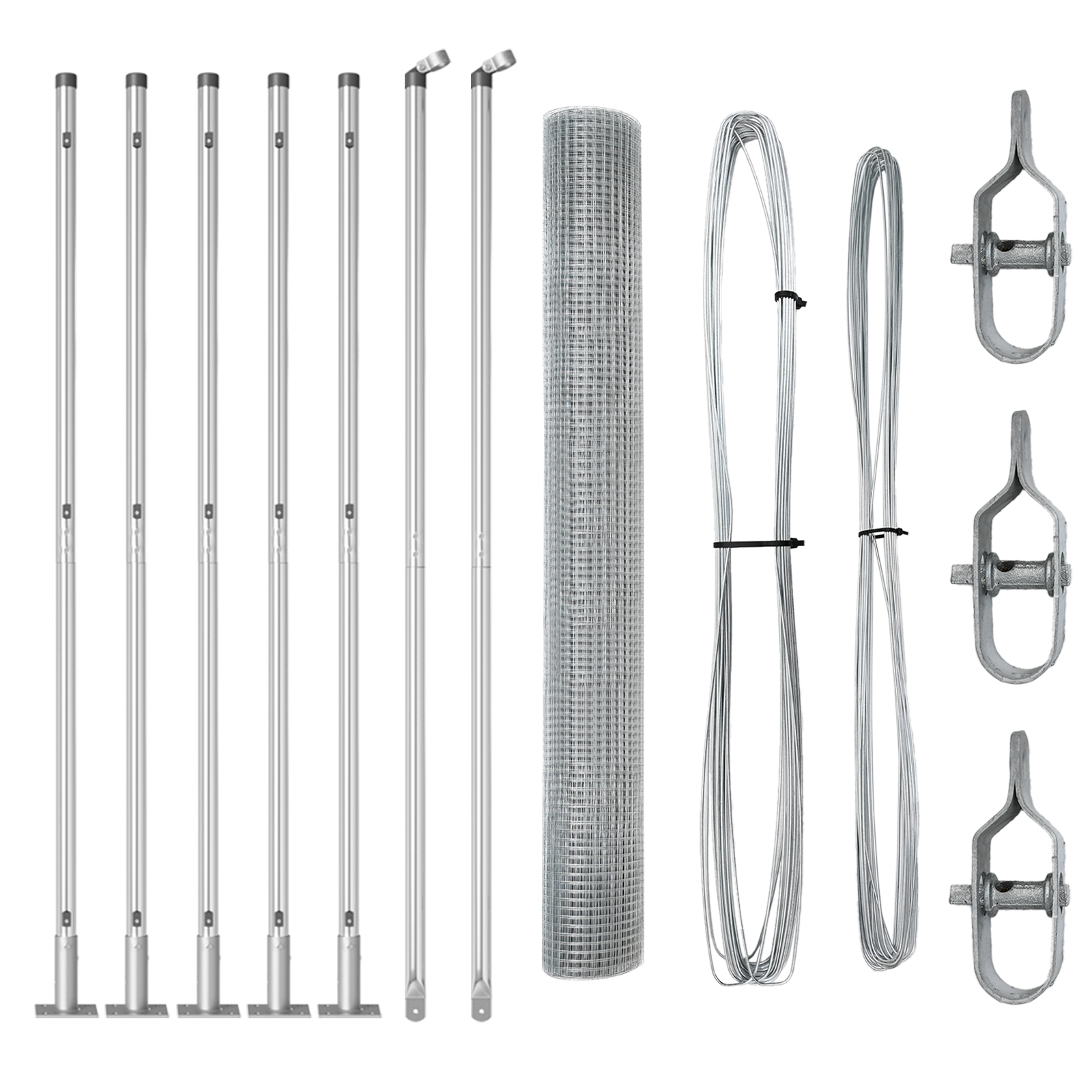 Set de Posturi de Împrejmuire Set de 2 Oțel galvanizat 10 x 1 m GartenMobel Dekor