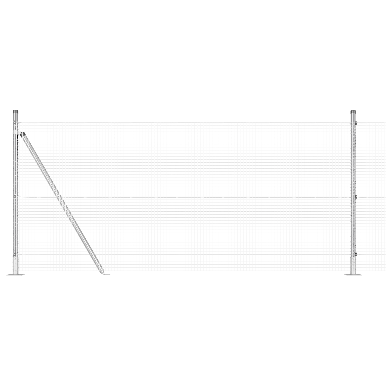 Set de Stâlpi Set de 2 Oțel galvanizat 10m x 1m Durabil GartenMobel Dekor