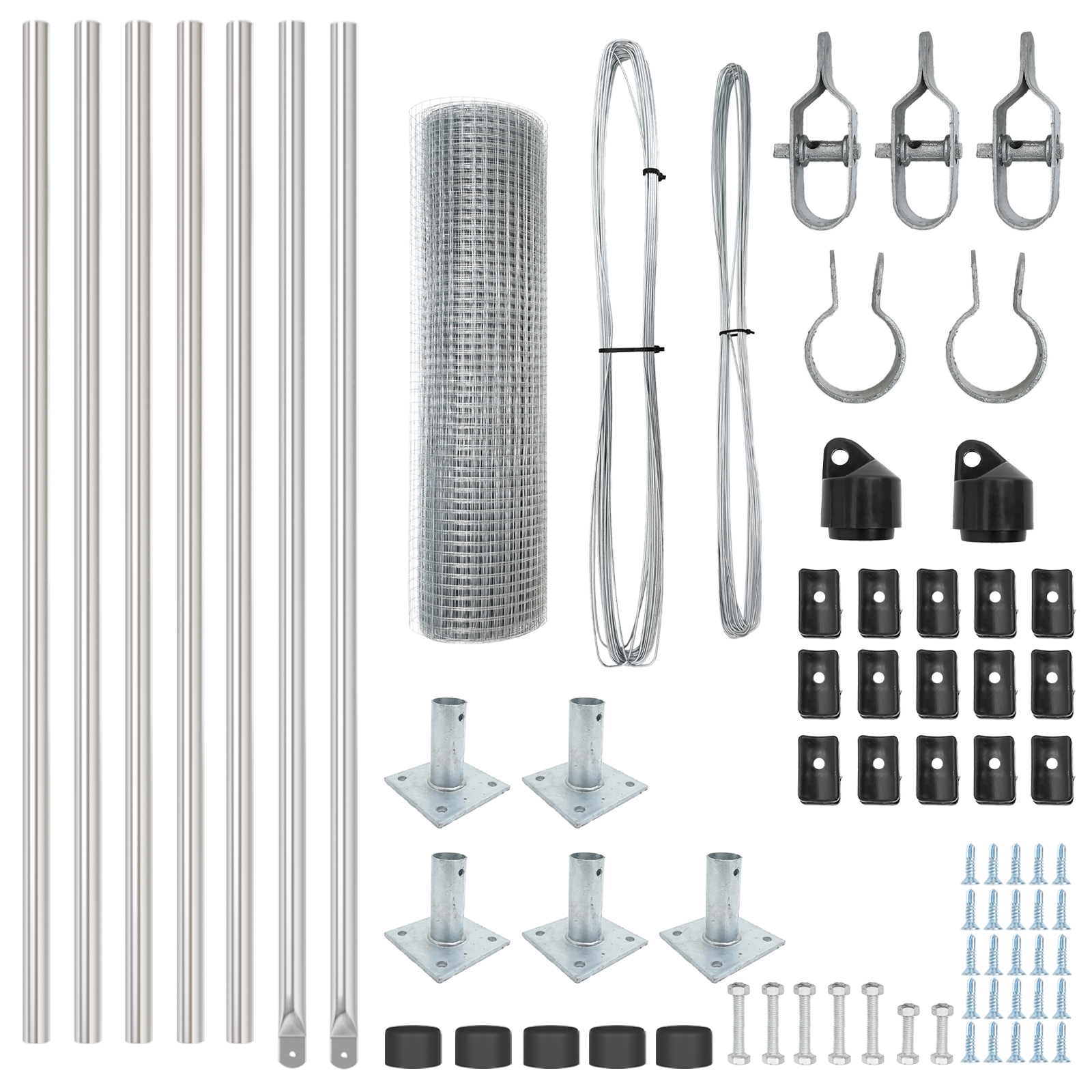 Set de stâlpi de gard Set de 2 Oțel galvanizat 10 x 0.5 m Durabil GartenMobel Dekor