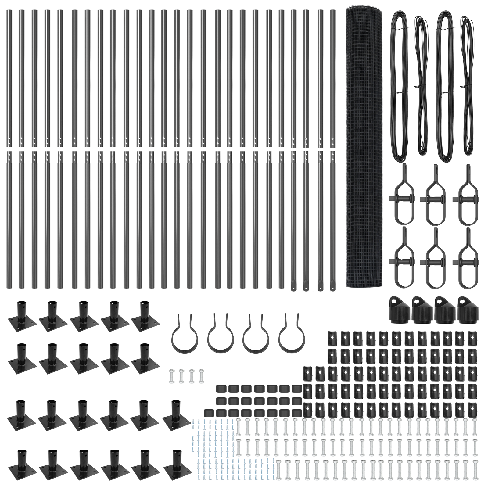Gard de sârmă sudată cu 13 stâlpi cu flanșă Gri 1.2x50 m Oțel GartenMobel Dekor