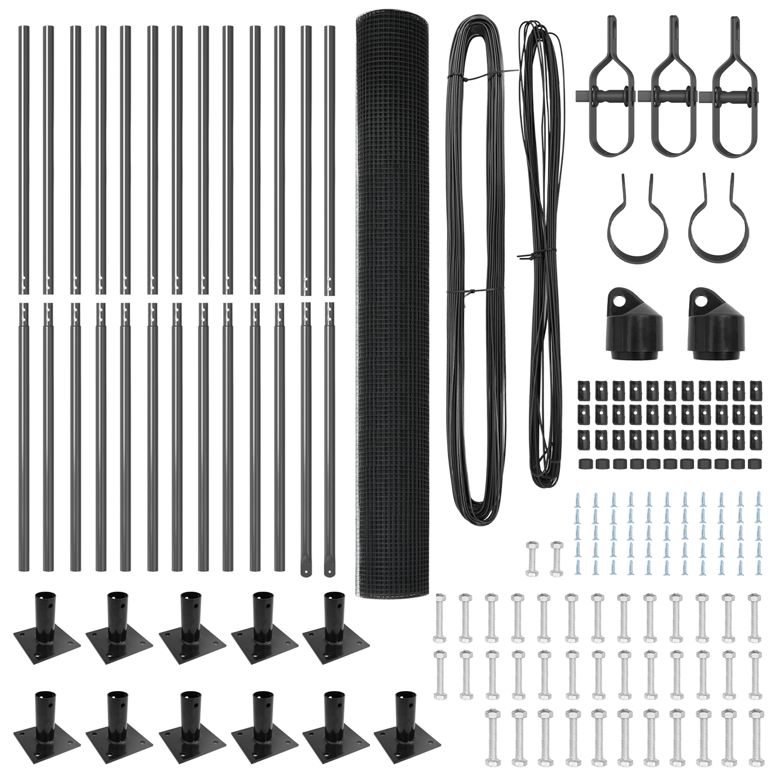 Set Stâlpi Gard Set de 2 Gri Metal 25 x 1.5 m Rezistent GartenMobel Dekor