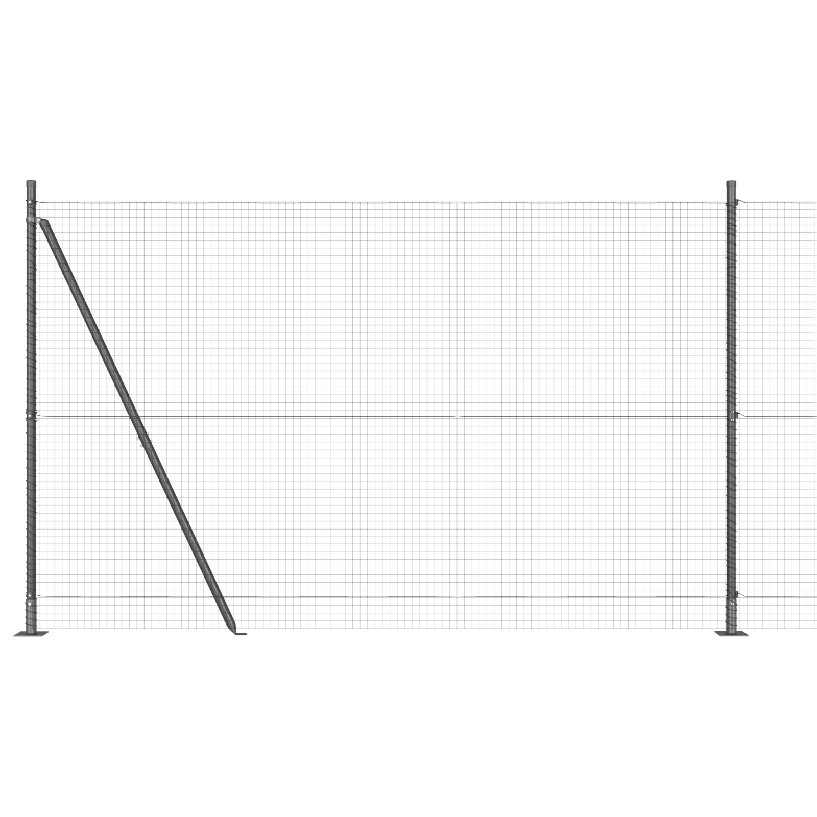 Set de stâlpi de gard Set de 2 Gri Oțel galvanizat 10 x 1.5 m GartenMobel Dekor