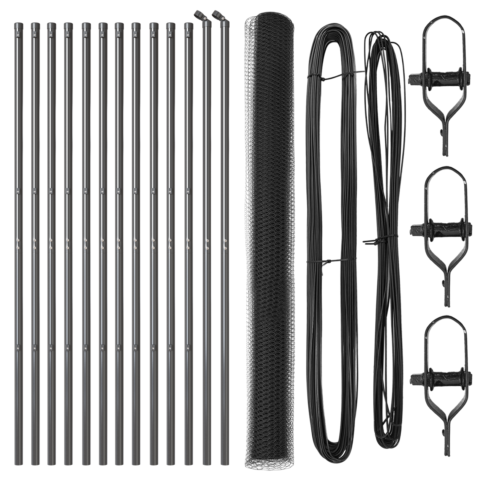 Set de Gard Set de 2 Gri Oțel 25 x 1.5 m Durabil GartenMobel Dekor