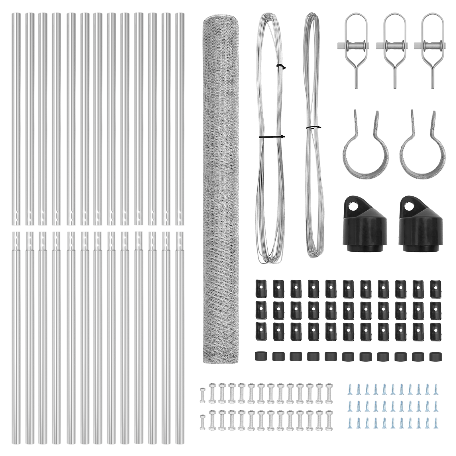 Set de Gard Set de 2 Oțel galvanizat 25 x 1.5 m Durabil Gard GartenMobel Dekor