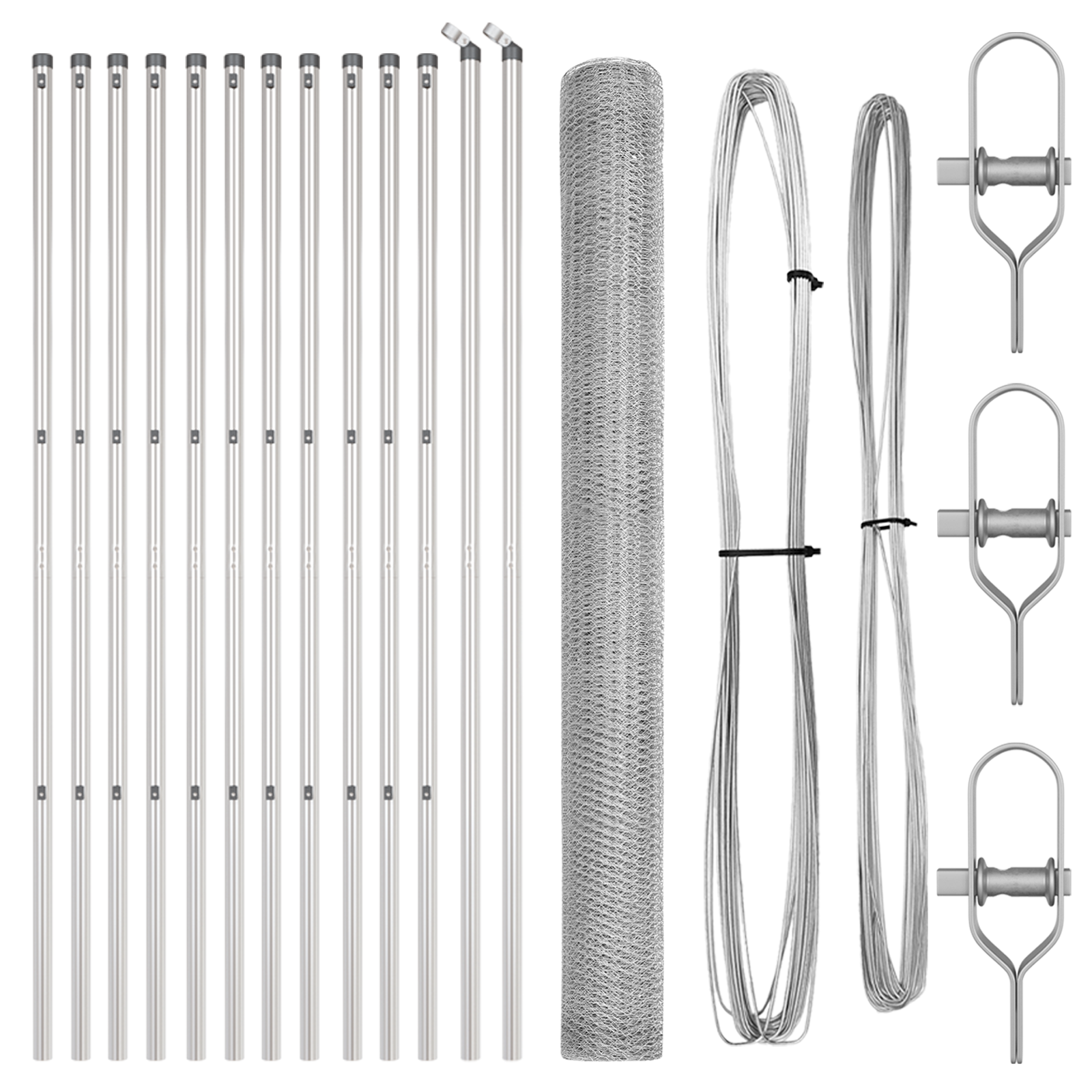 Set de Gard Set de 2 Oțel galvanizat 25 x 1.5 m Durabil Gard GartenMobel Dekor