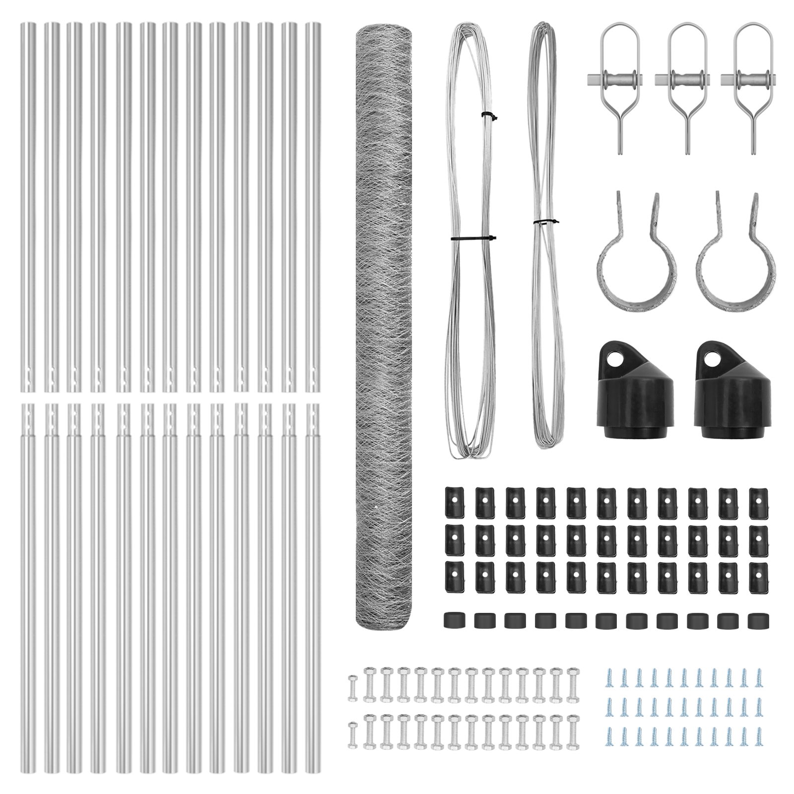 Set de Gard Set de 2 Oțel galvanizat 25 x 1,5 m Durabil GartenMobel Dekor
