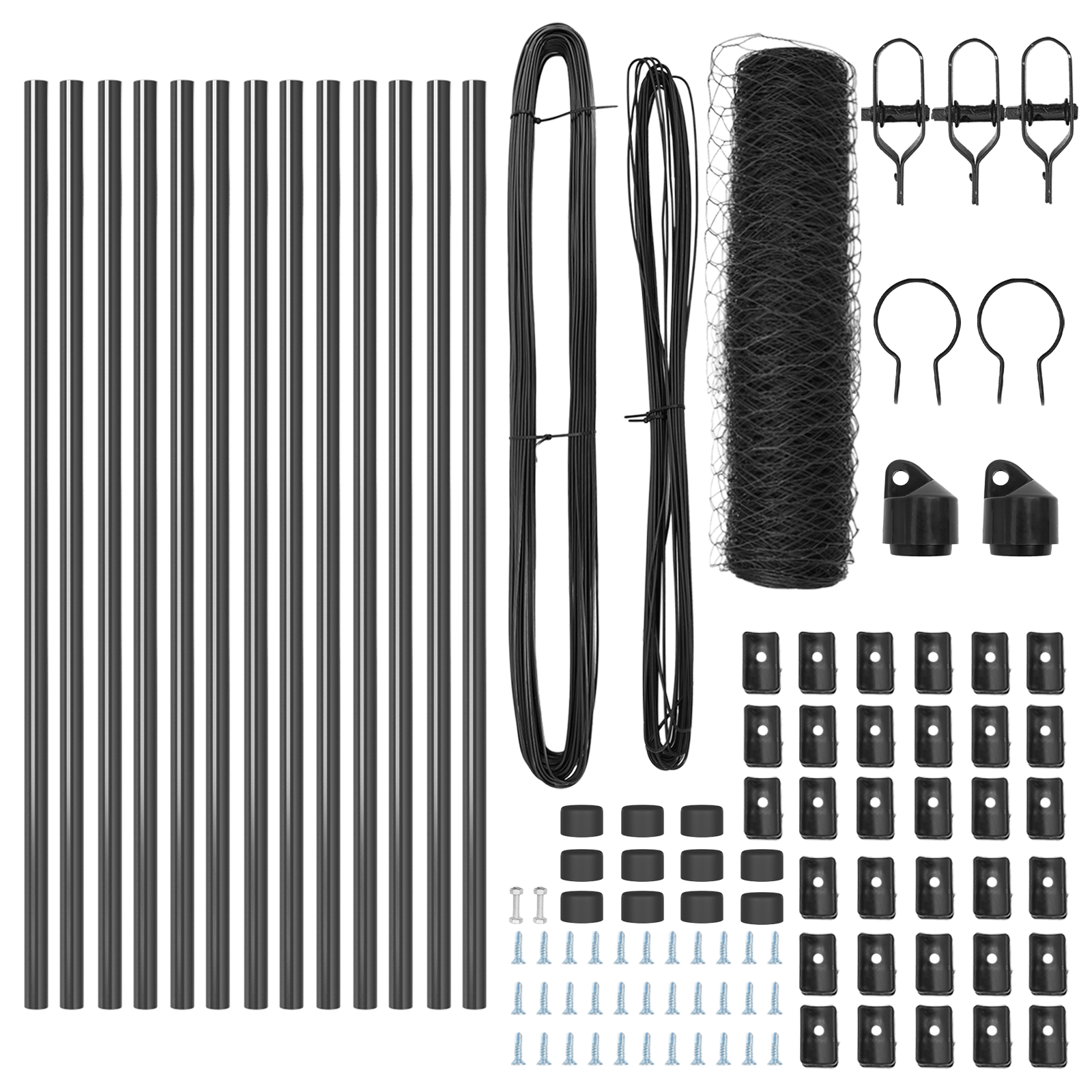 Set de Împrejmuire Set de 2 Gri Metal 25 x 0.5 m Durabil GartenMobel Dekor