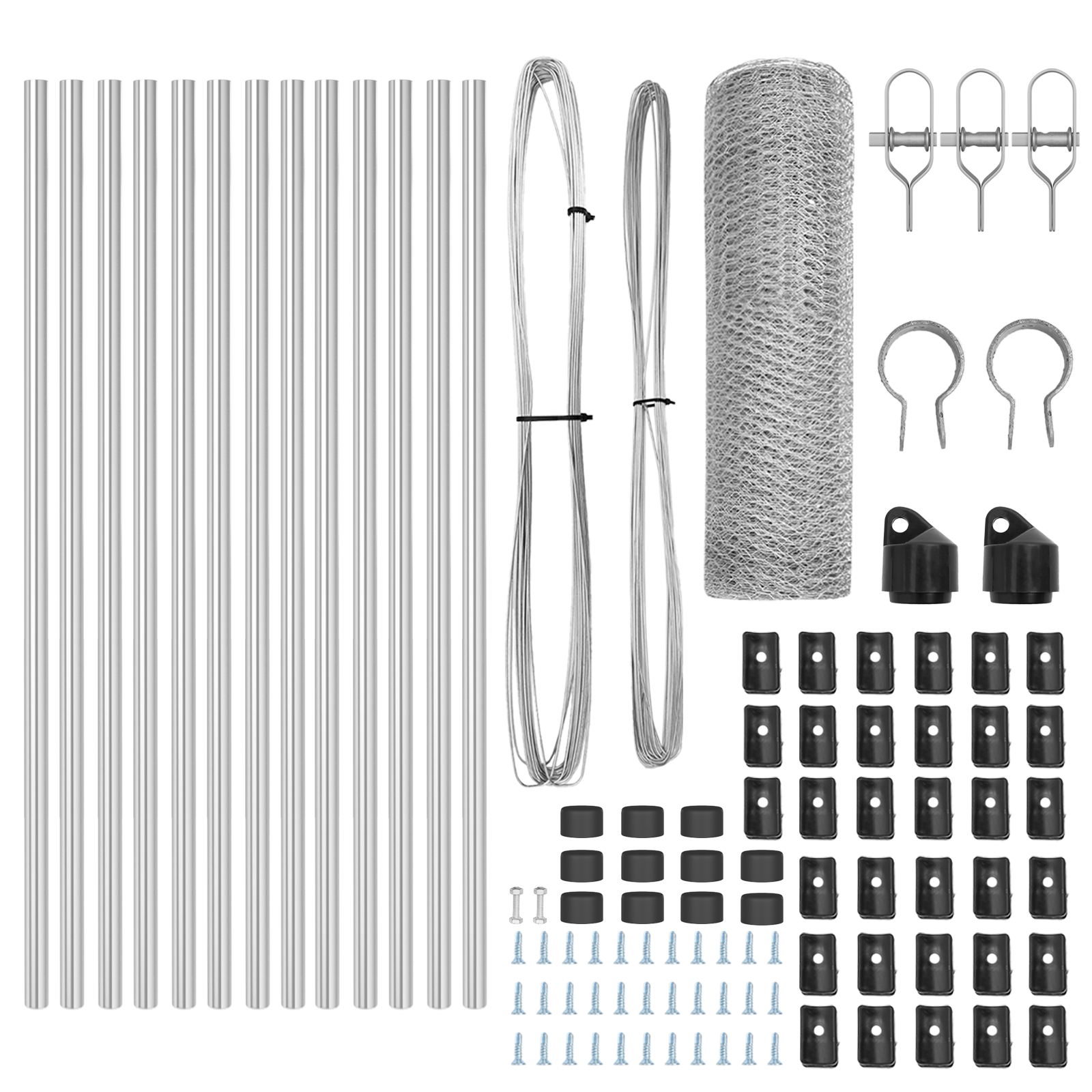 Set de Îngrădire Set de 2 Oțel Galvanizat 25 x 0.5 m Durabil GartenMobel Dekor