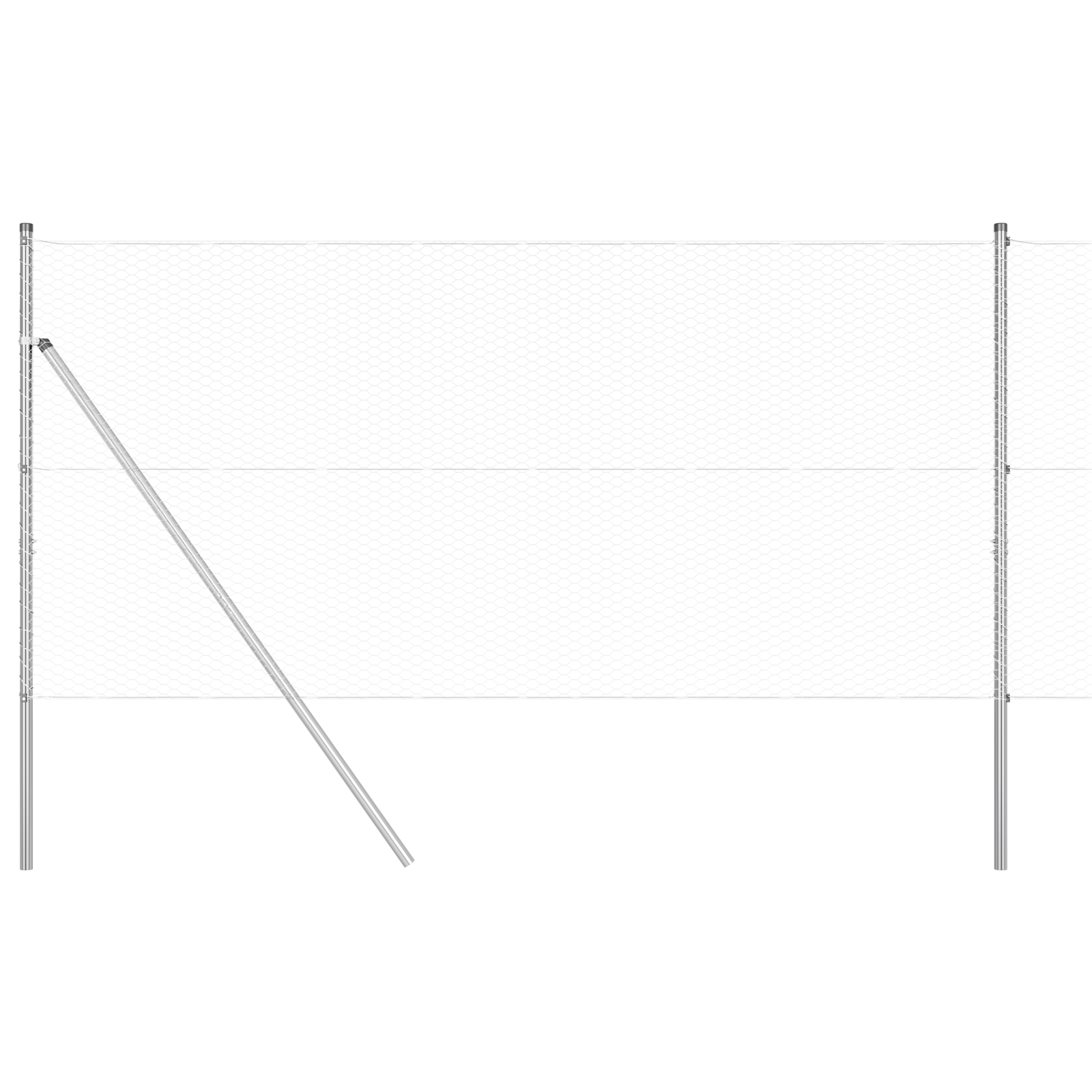 Set de garduri Set de 2 Oțel galvanizat 25 x 1.2 m GartenMobel Dekor