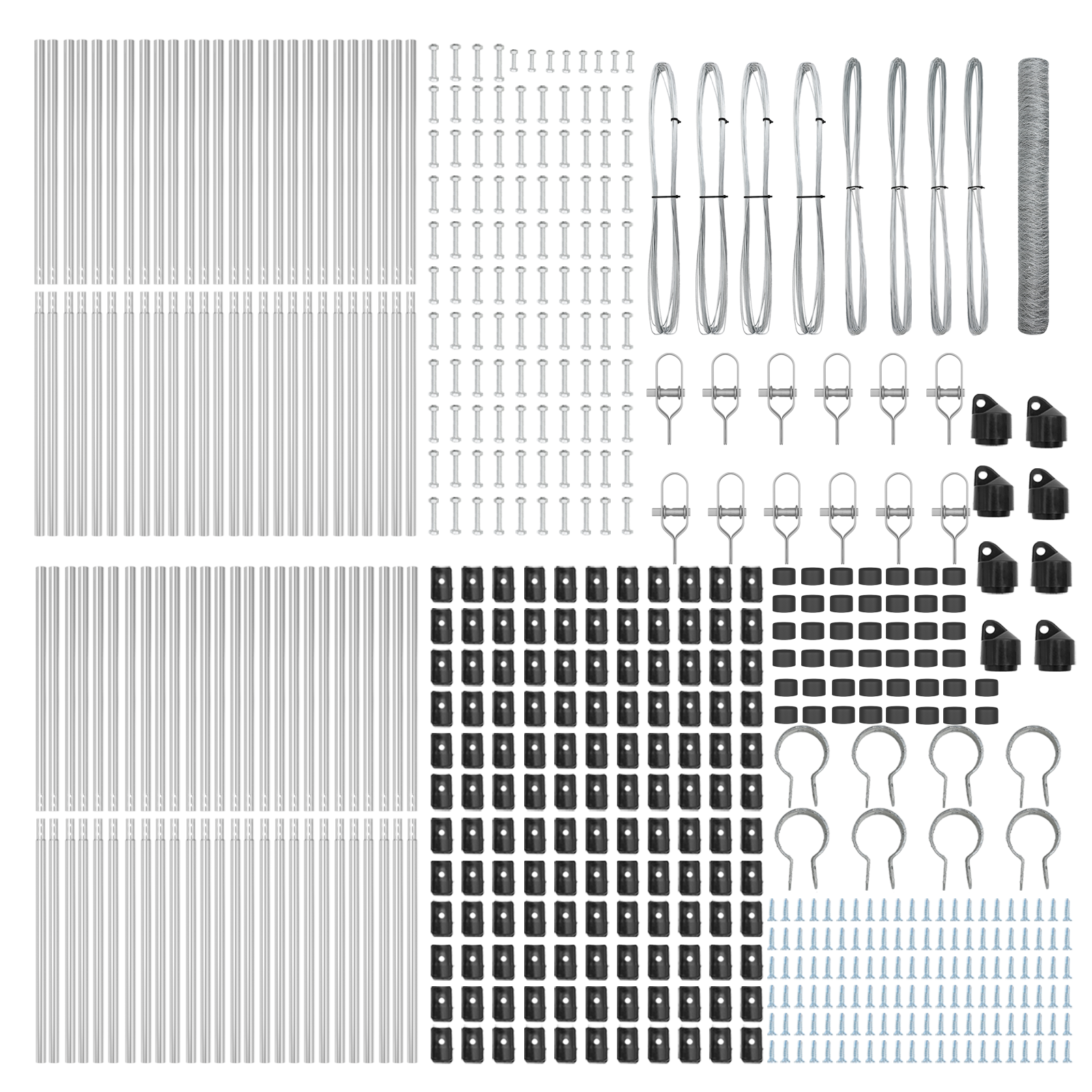 Gard Hexagonal 1x100 m din Oțel Zincat, Stâlpi pentru Gard 13 buc Ø32 mm 150 cm din Oțel Zincat GartenMobel Dekor