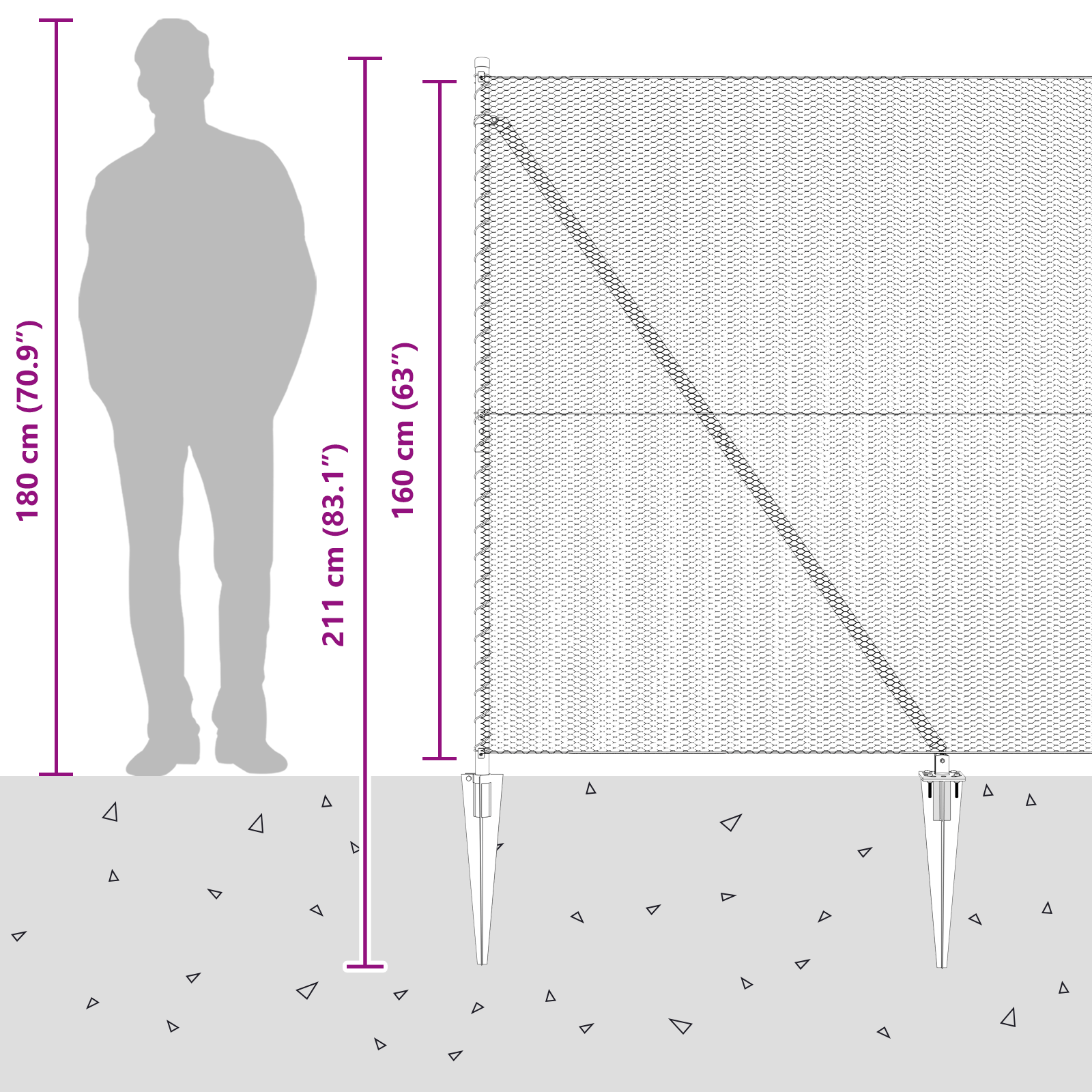 Gard Hexagonal Gri 1.6x25 m Oțel GartenMobel Dekor