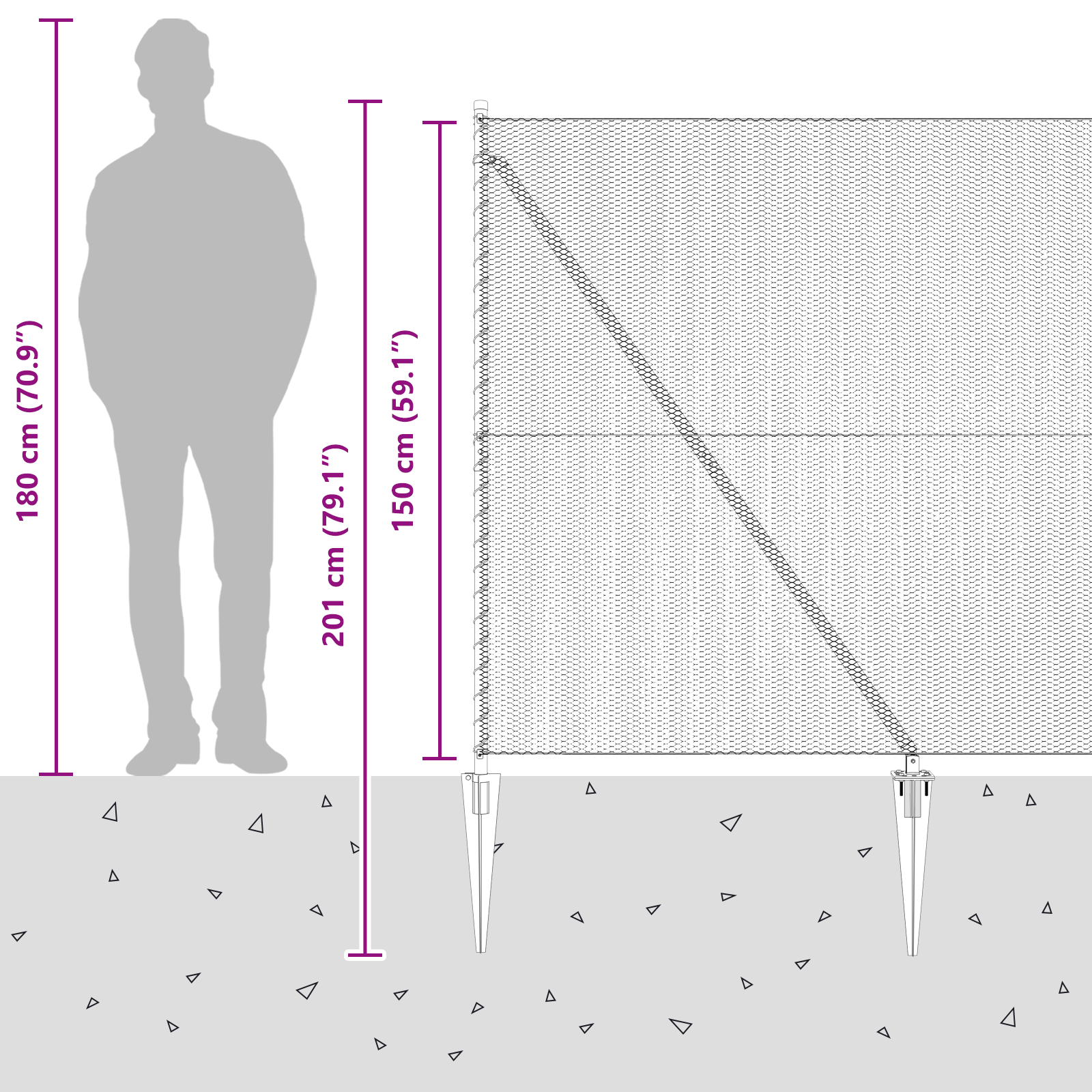 Zăgaz Hexagonal Gri 1.5x50 m Oțel GartenMobel Dekor