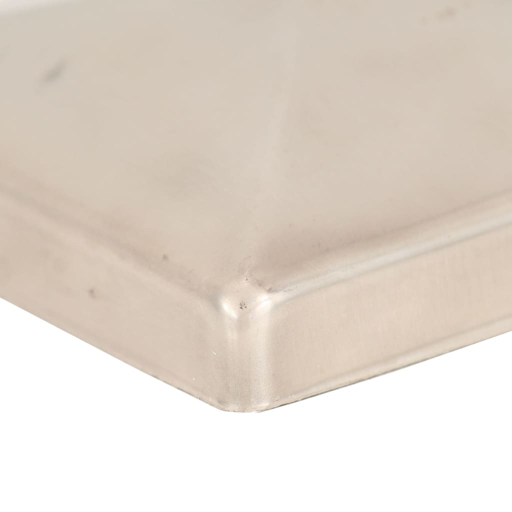 Capace stâlpi de gard piramidă 6 buc. oțel inoxidabil 101x101mm GartenMobel Dekor