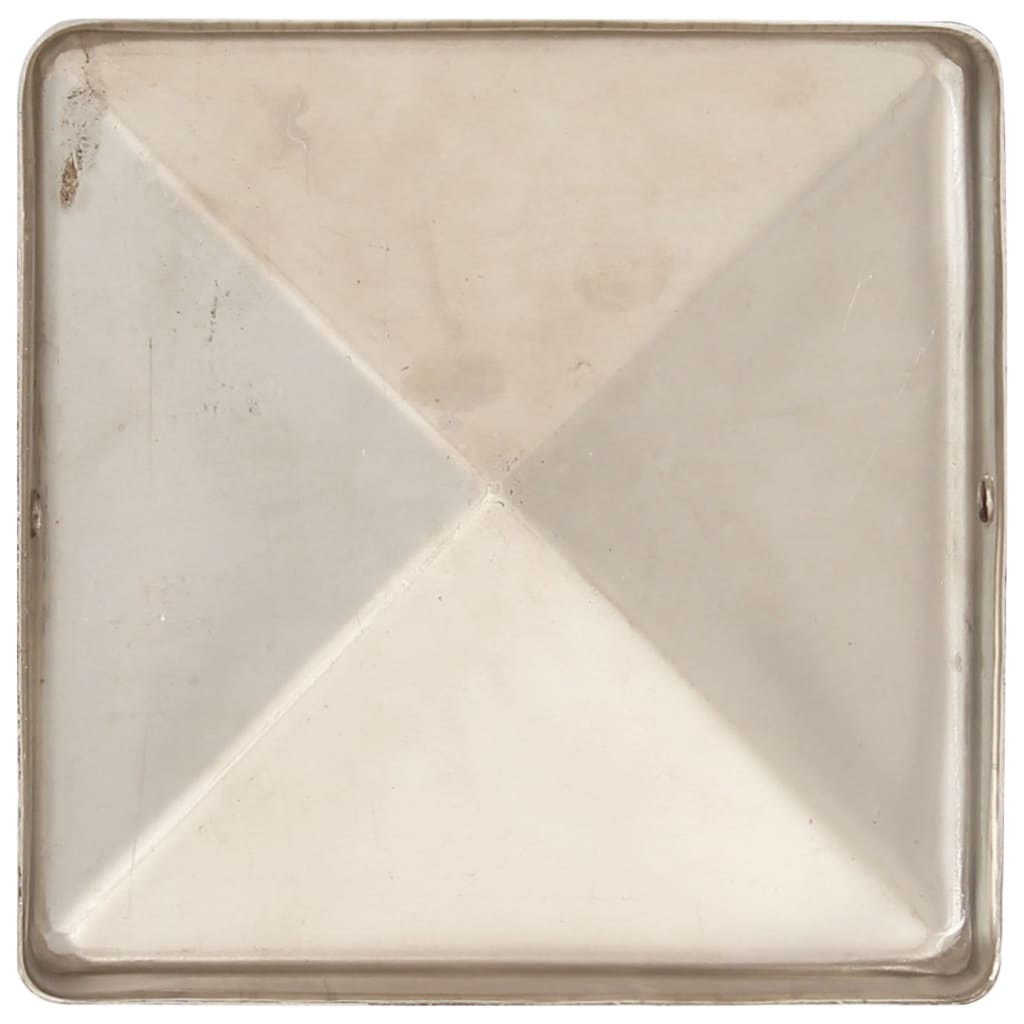Capace stâlpi de gard piramidă 6 buc. oțel inoxidabil 101x101mm GartenMobel Dekor