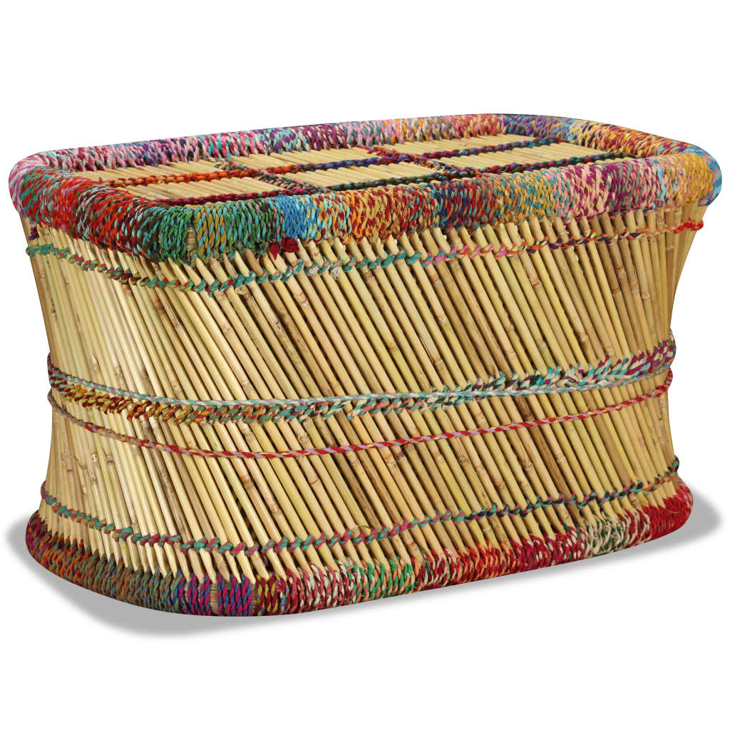 Măsuță de cafea cu detalii chindi, multicolor, bambus GartenMobel Dekor