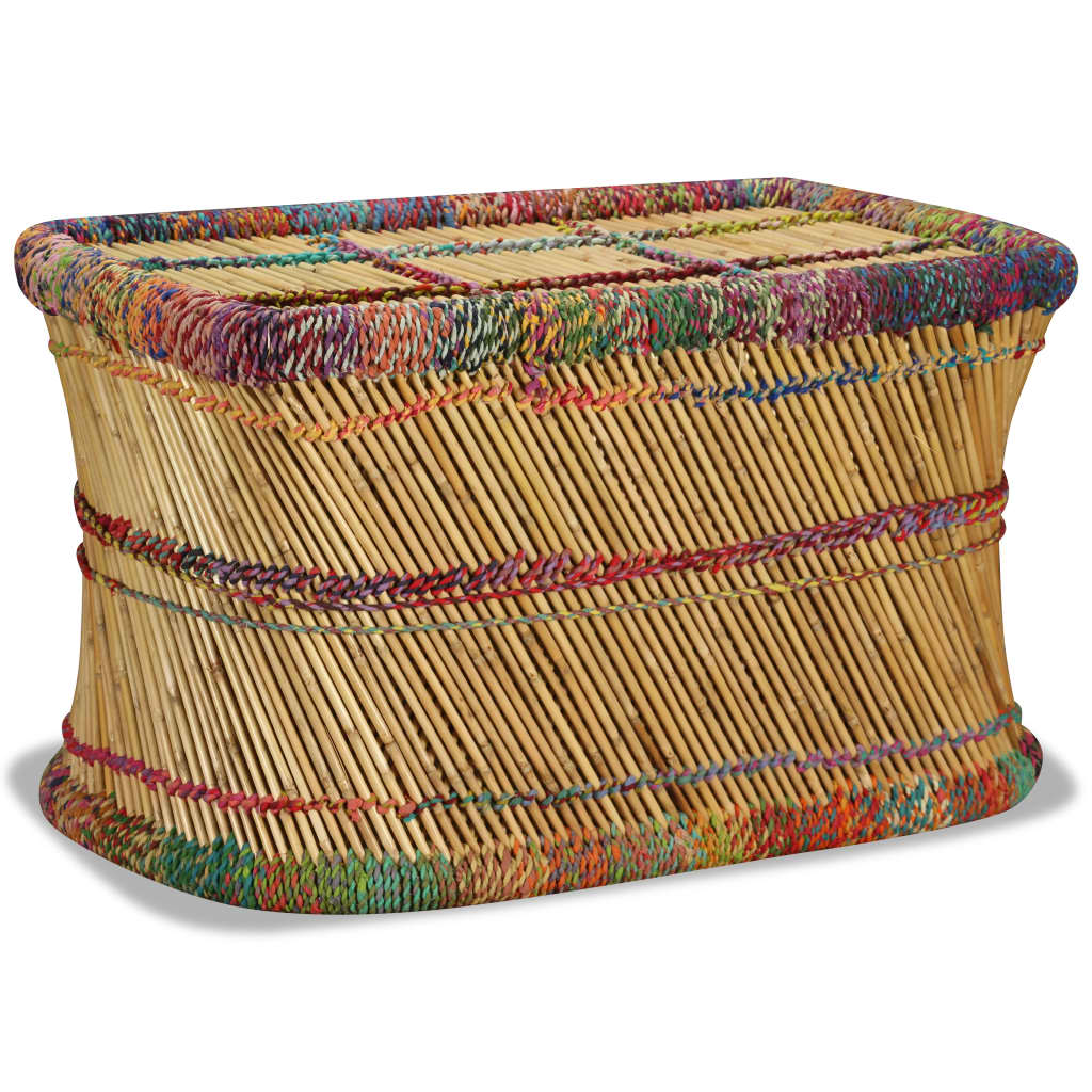 Măsuță de cafea cu detalii chindi, multicolor, bambus GartenMobel Dekor