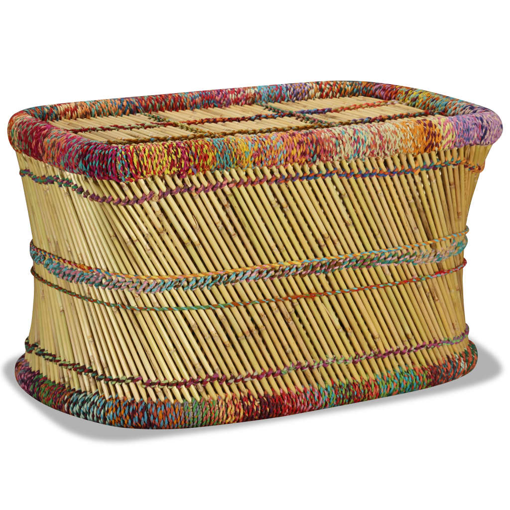Măsuță de cafea cu detalii chindi, multicolor, bambus GartenMobel Dekor