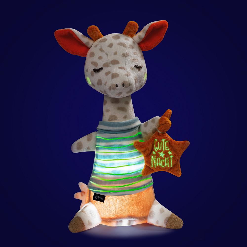 Girafa de plus cu lampa de veghe PlayLearn Toys
