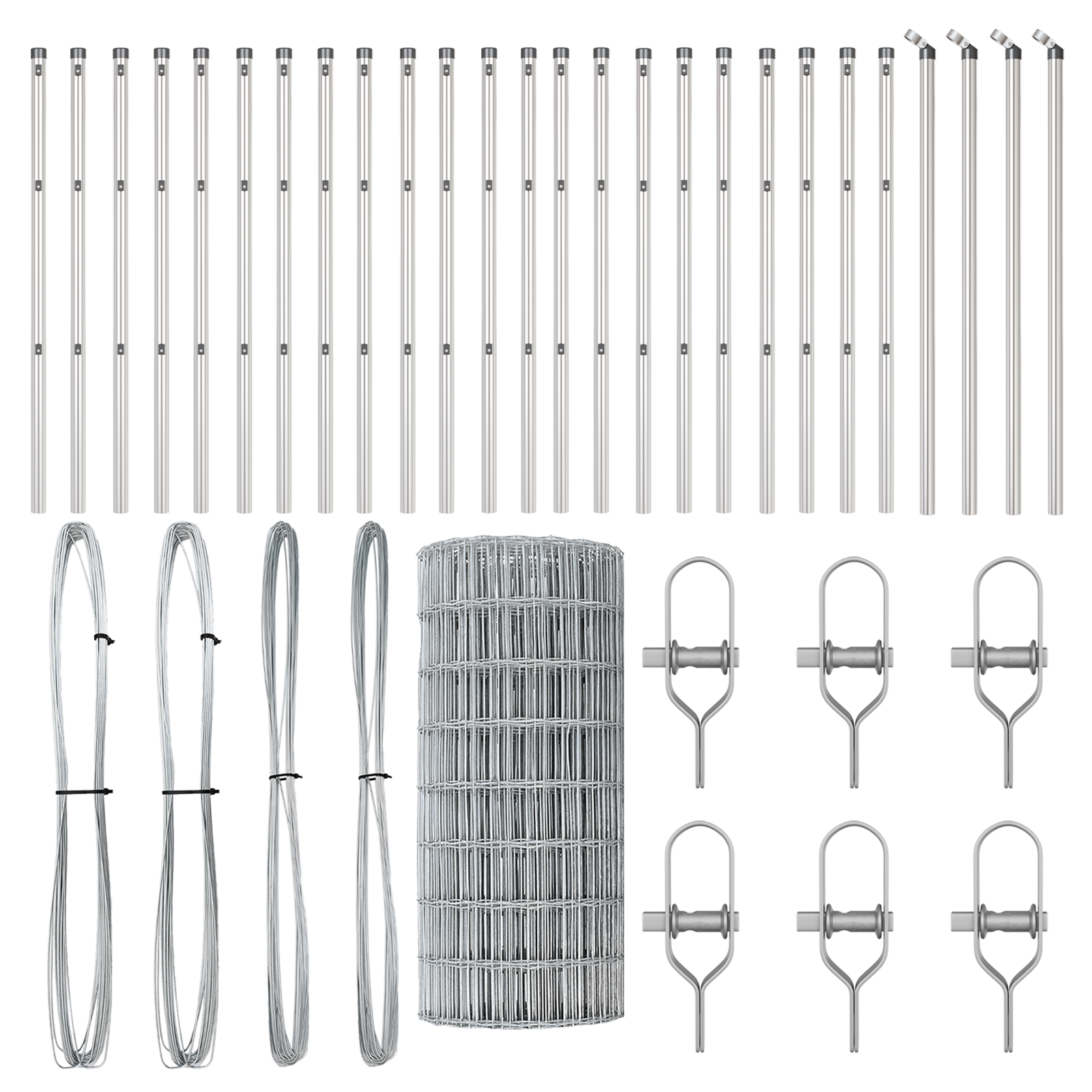 Euro Fence cu 13 Stâlpi 0.6x50 m Oțel Galvanizat GartenMobel Dekor