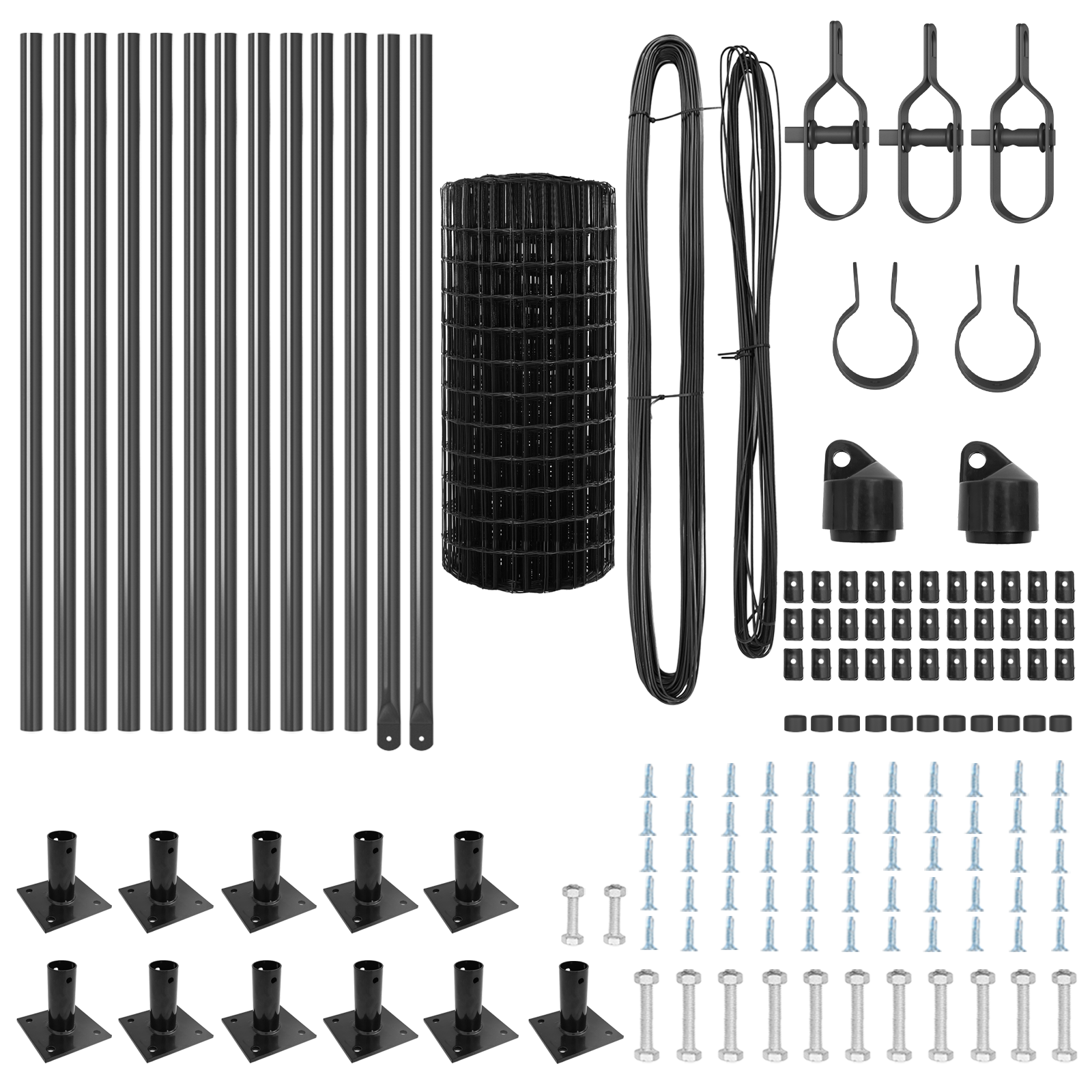 Gard Euro cu 13 Stâlpi Flanșați 0.4x25 m Oțel Galvanizat GartenMobel Dekor