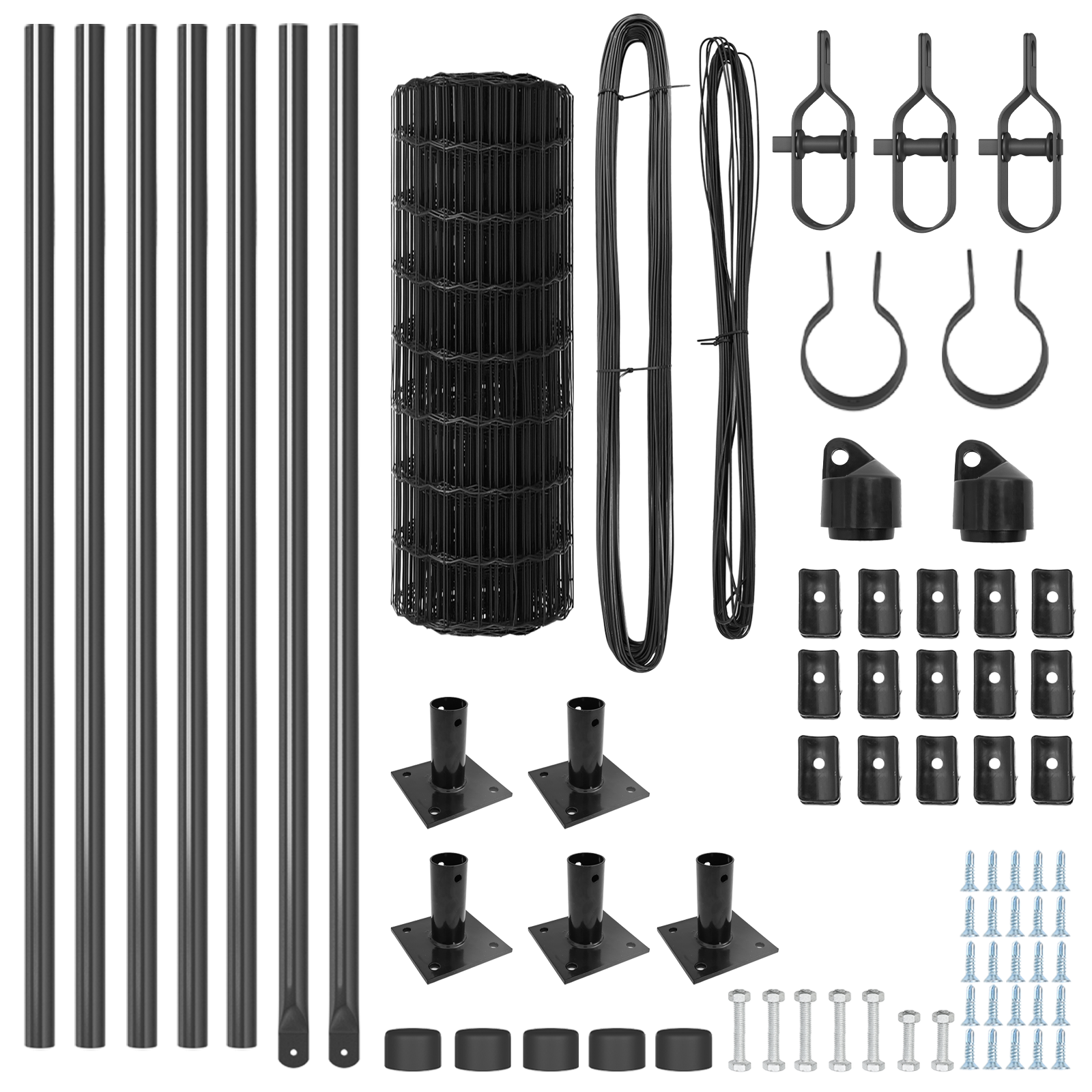 Gard Euro cu 7 Posturi Flanged 0.4x10 m Oțel Galvanizat GartenMobel Dekor