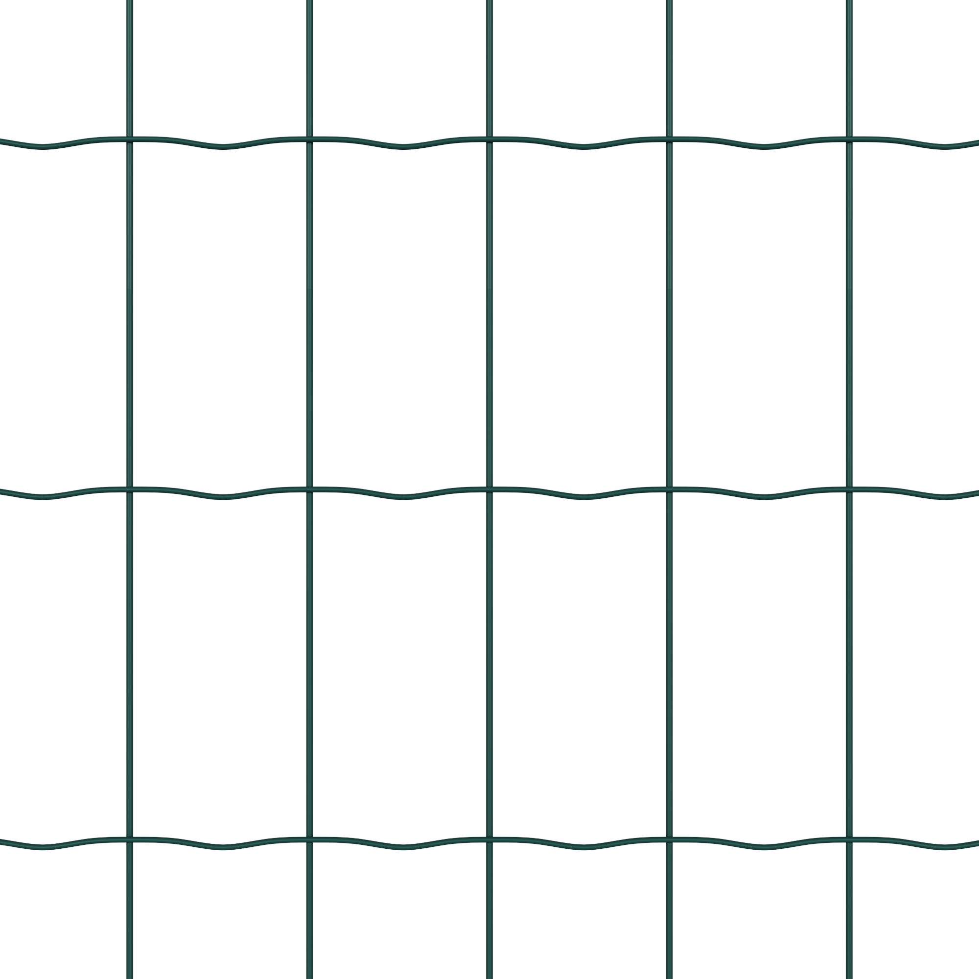 Gard Euro cu 7 Stâlpi 1.2x10 m Oțel galvanizat Verde GartenMobel Dekor