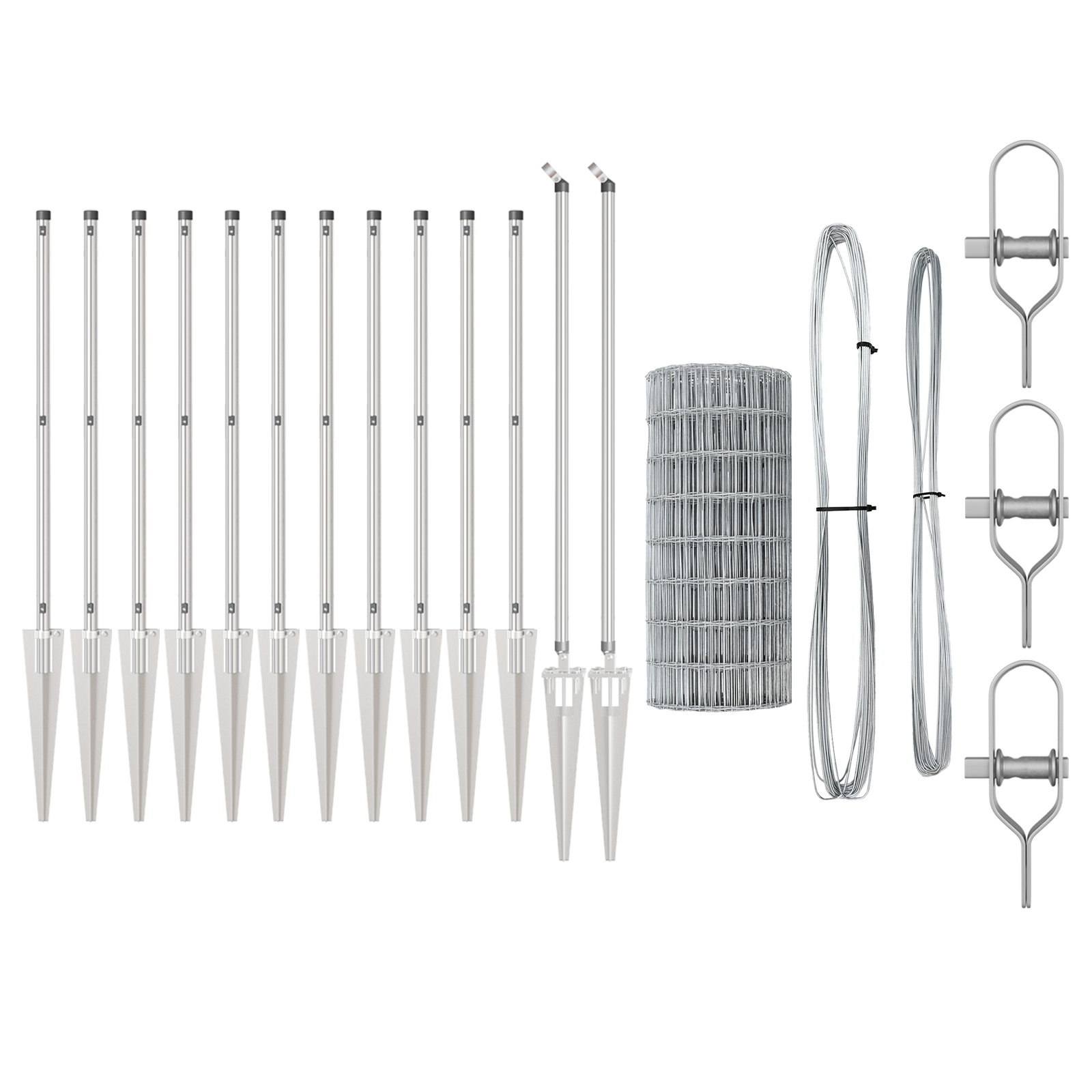 Gard Euro cu 7 posturi cu vârf 0.4x10 m Oțel galvanizat GartenMobel Dekor