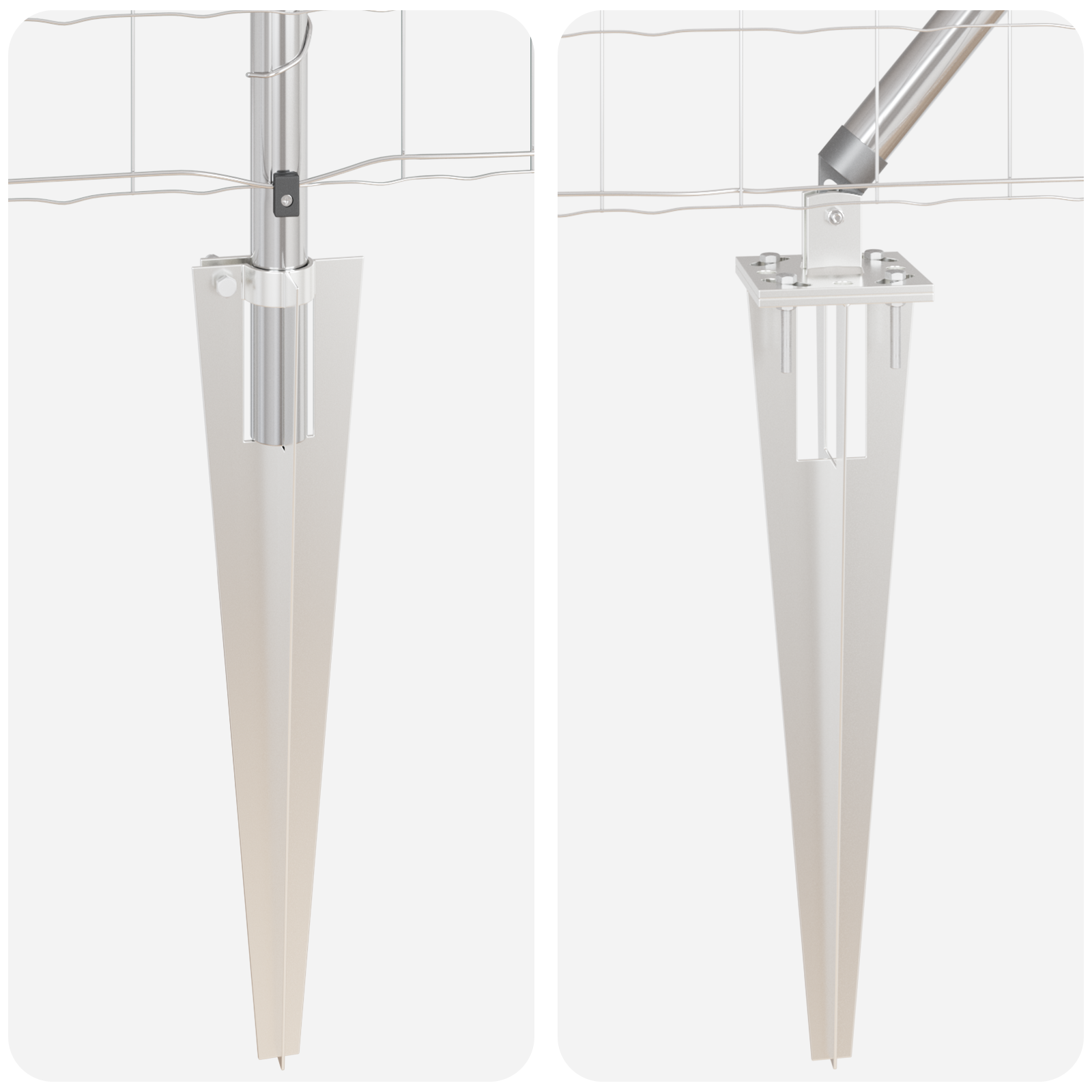 Gard Euro cu 7 posturi cu vârf 0.4x10 m Oțel galvanizat GartenMobel Dekor