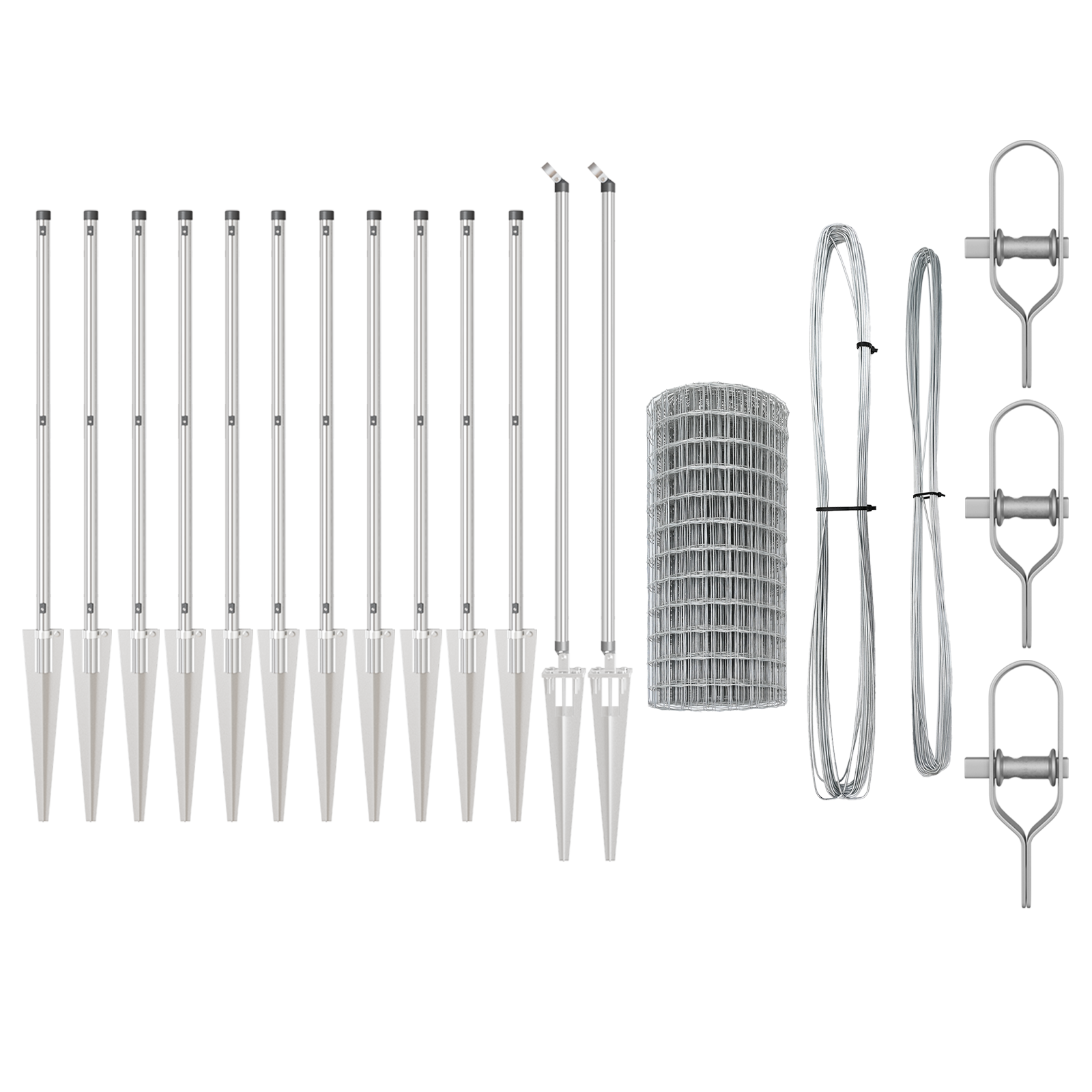 Împrejmuire Euro cu 13 stâlpi cu vârf 0.6x25 m Oțel galvanizat GartenMobel Dekor