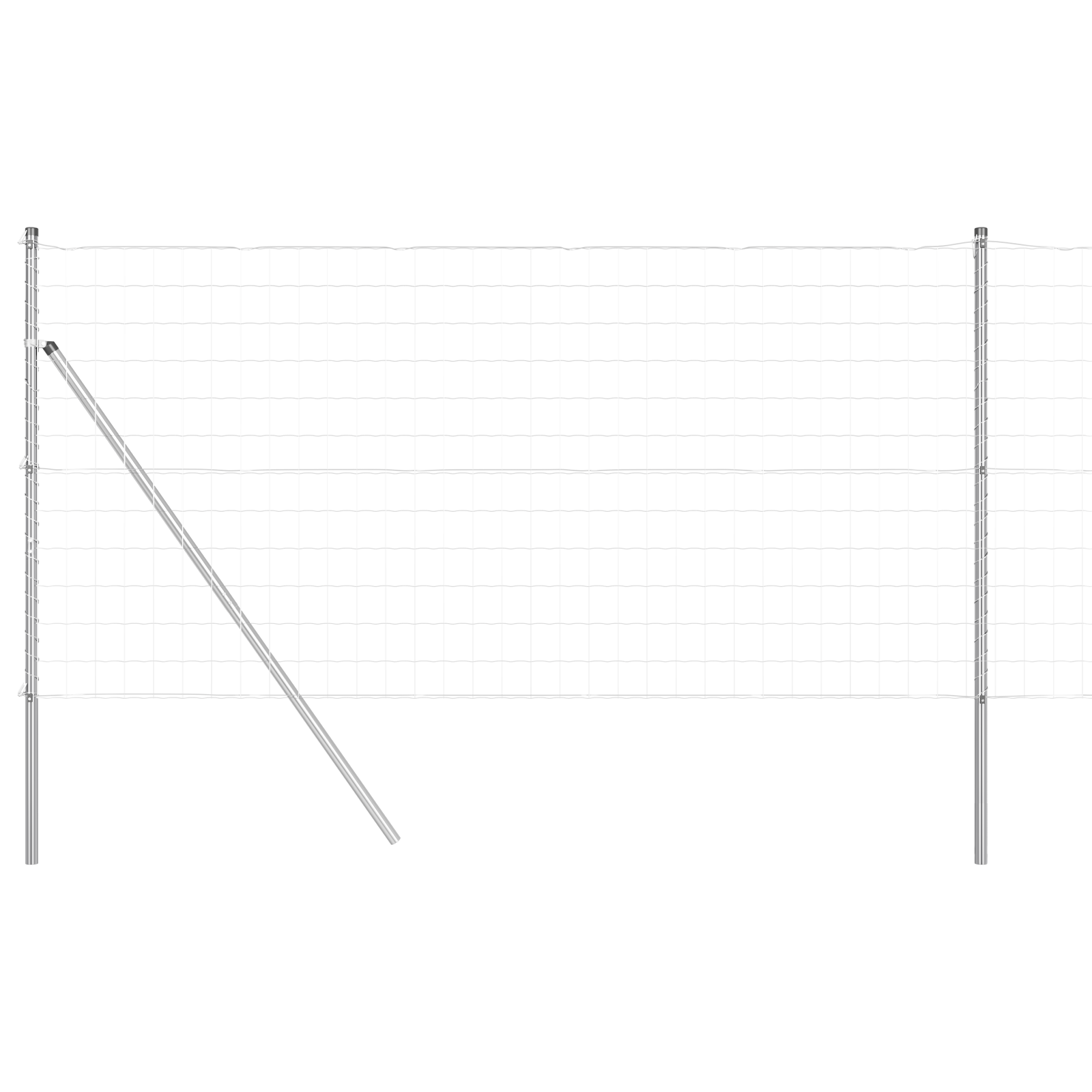 Împrejmuirea Euro cu 13 stâlpi 1x25 m Oțel galvanizat GartenMobel Dekor