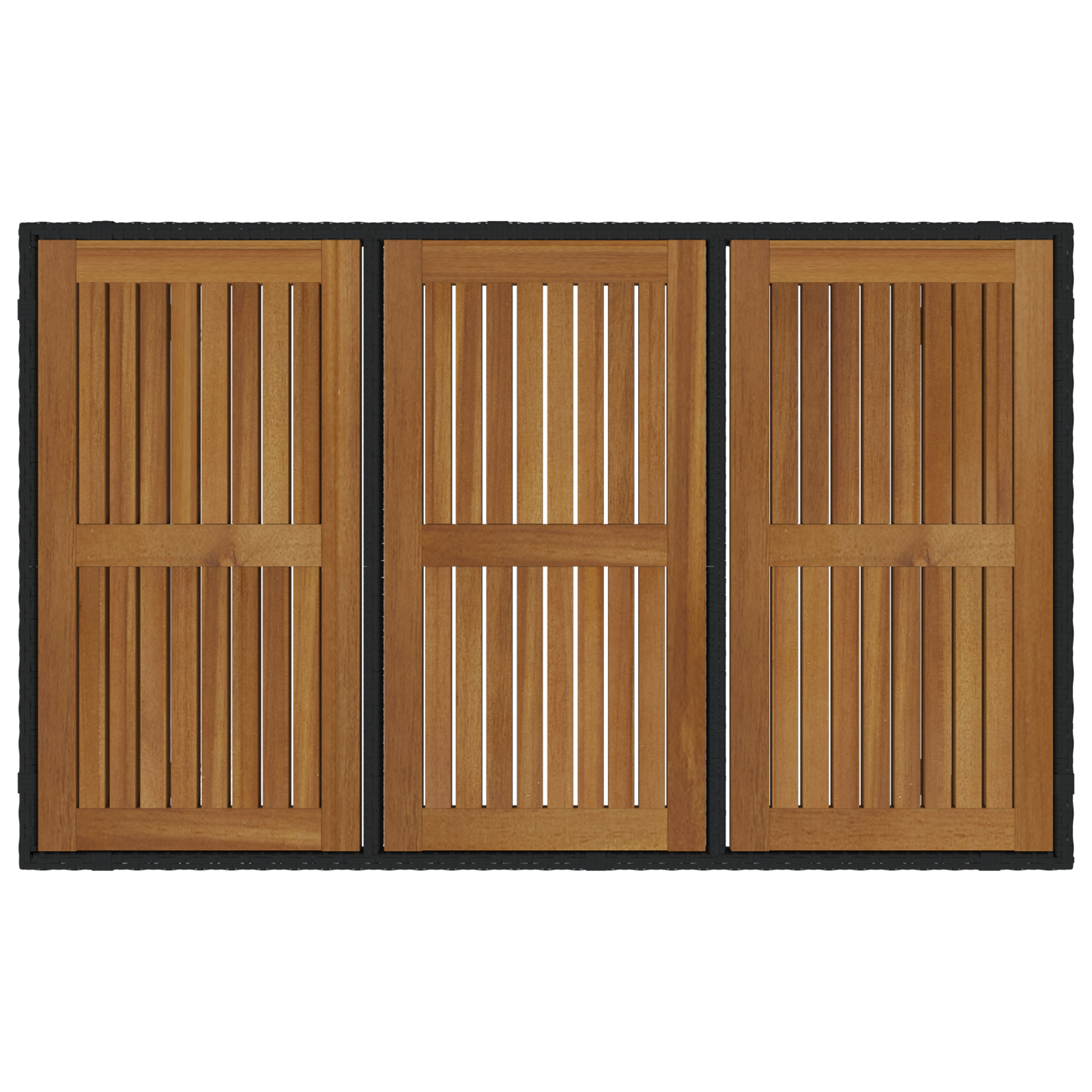 Set de dining pentru grădină  cu 5 piese Poliratan negru GartenMobel Dekor