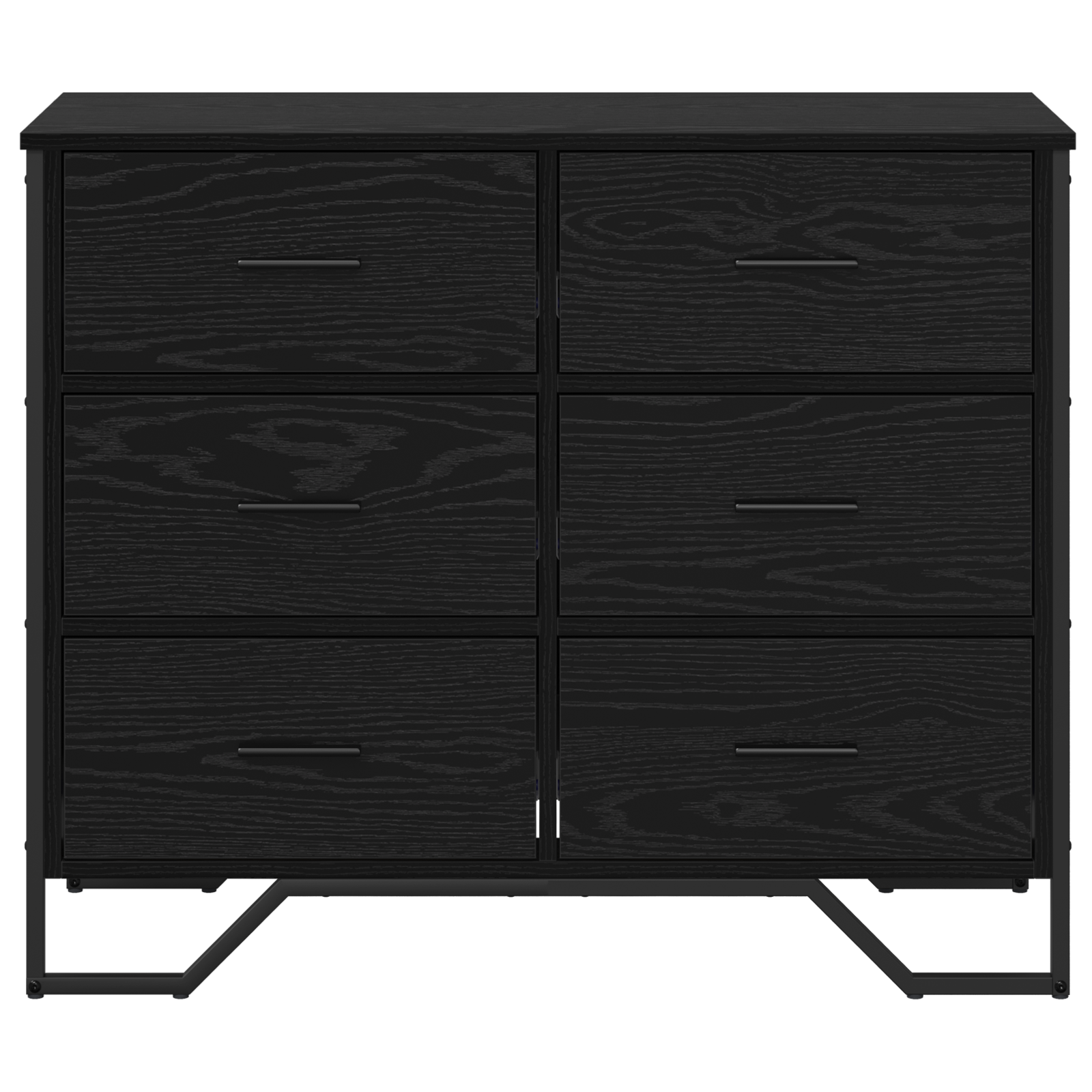 Comodă cu Sertare Stejar Negru 91x35.5x74.5 cm Lemn prelucrat GartenMobel Dekor