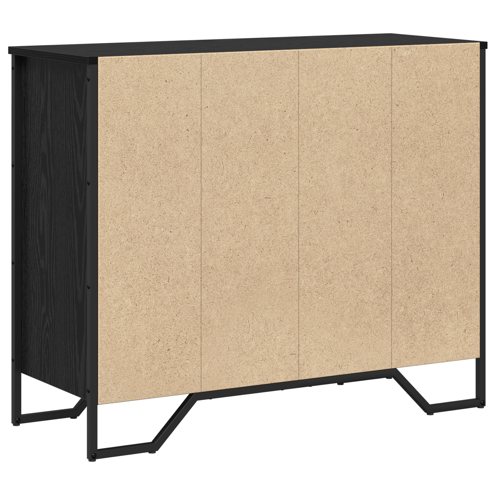 Comodă cu Sertare Stejar Negru 91x35.5x74.5 cm Lemn prelucrat GartenMobel Dekor