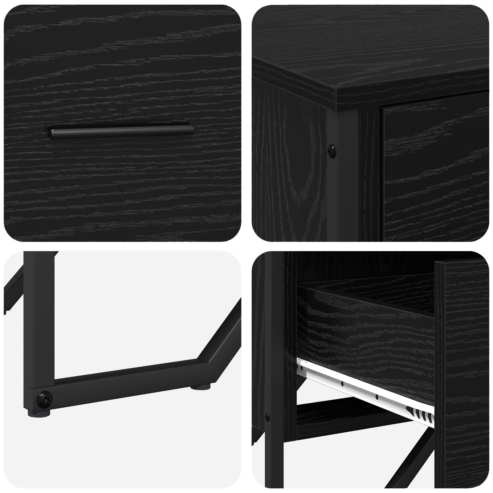 Comodă cu Sertare Stejar Negru 91x35.5x74.5 cm Lemn prelucrat GartenMobel Dekor