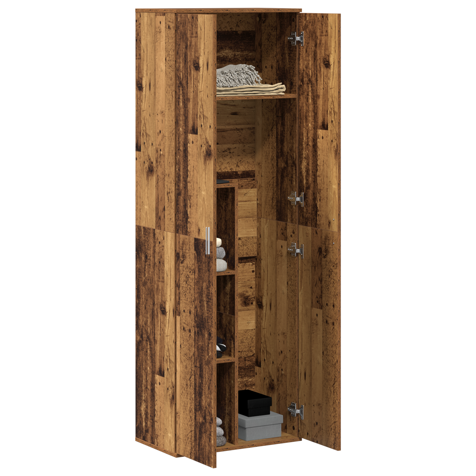 Dulap Înalt Lemn Vechi 60x35x180 cm Lemn Compozit GartenMobel Dekor
