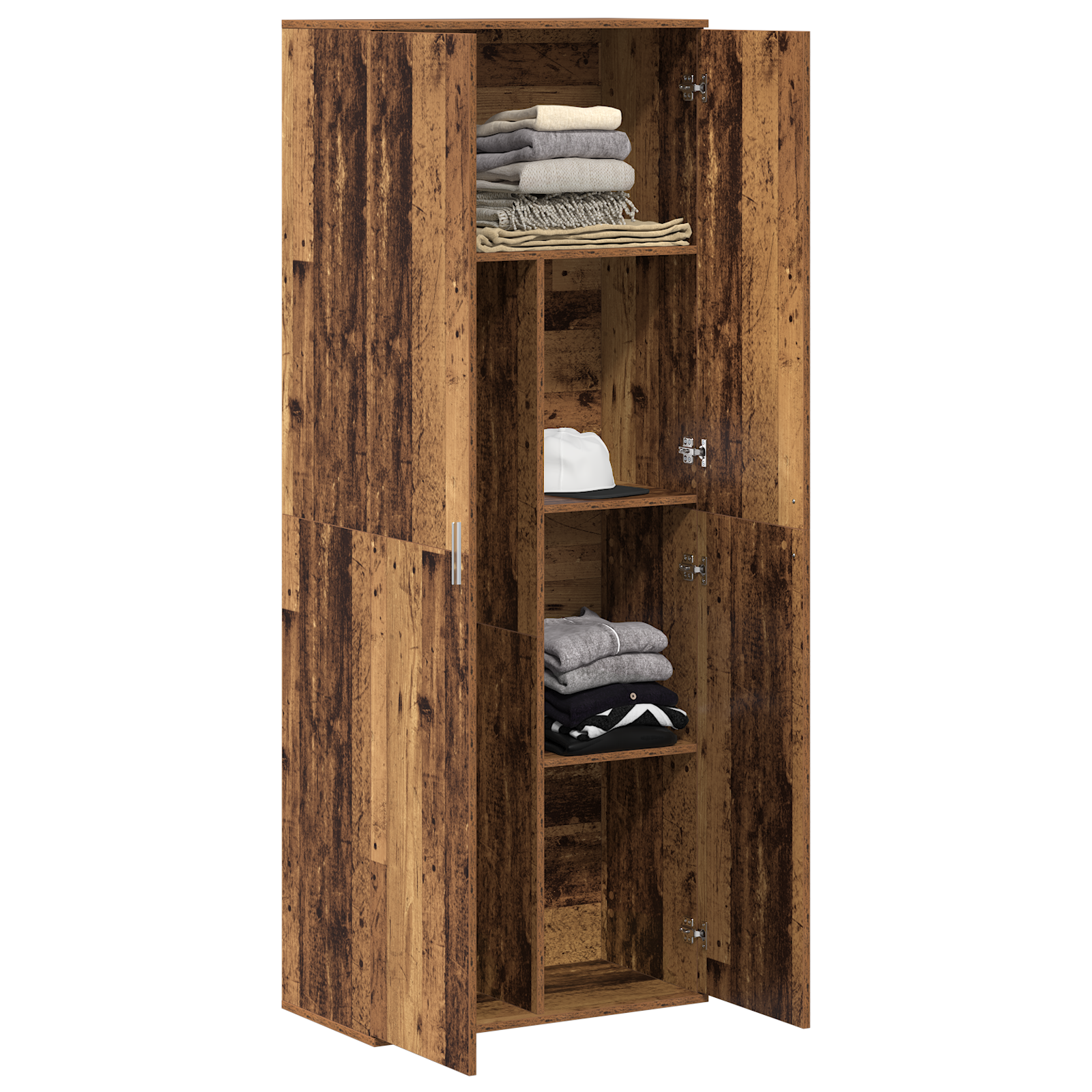 Highboard Lemn Vechi 70x35x180 cm Lemn Prelucrat GartenMobel Dekor