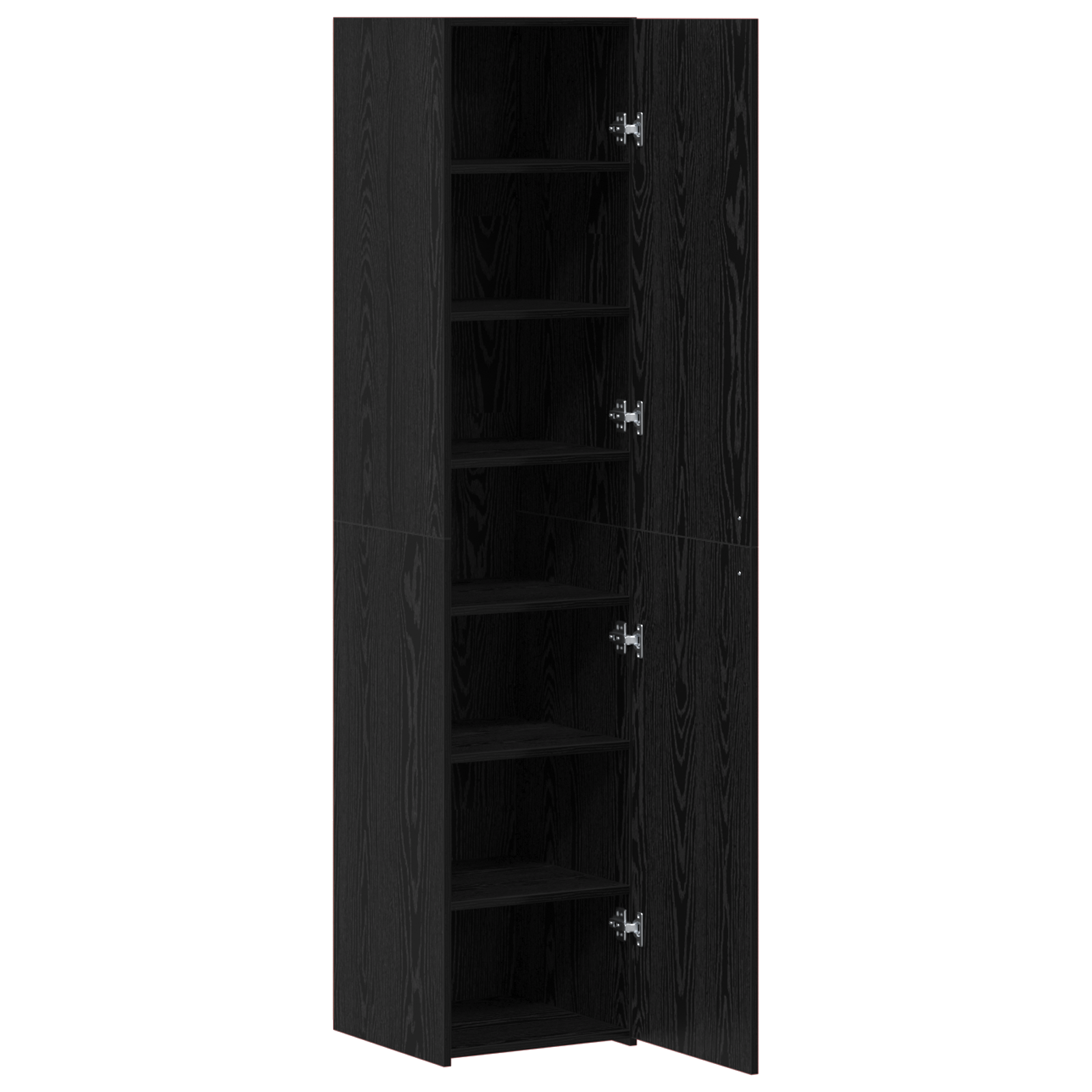 Highboard Stejar Negru 40x42.5x185 cm Lemn prelucrat GartenMobel Dekor