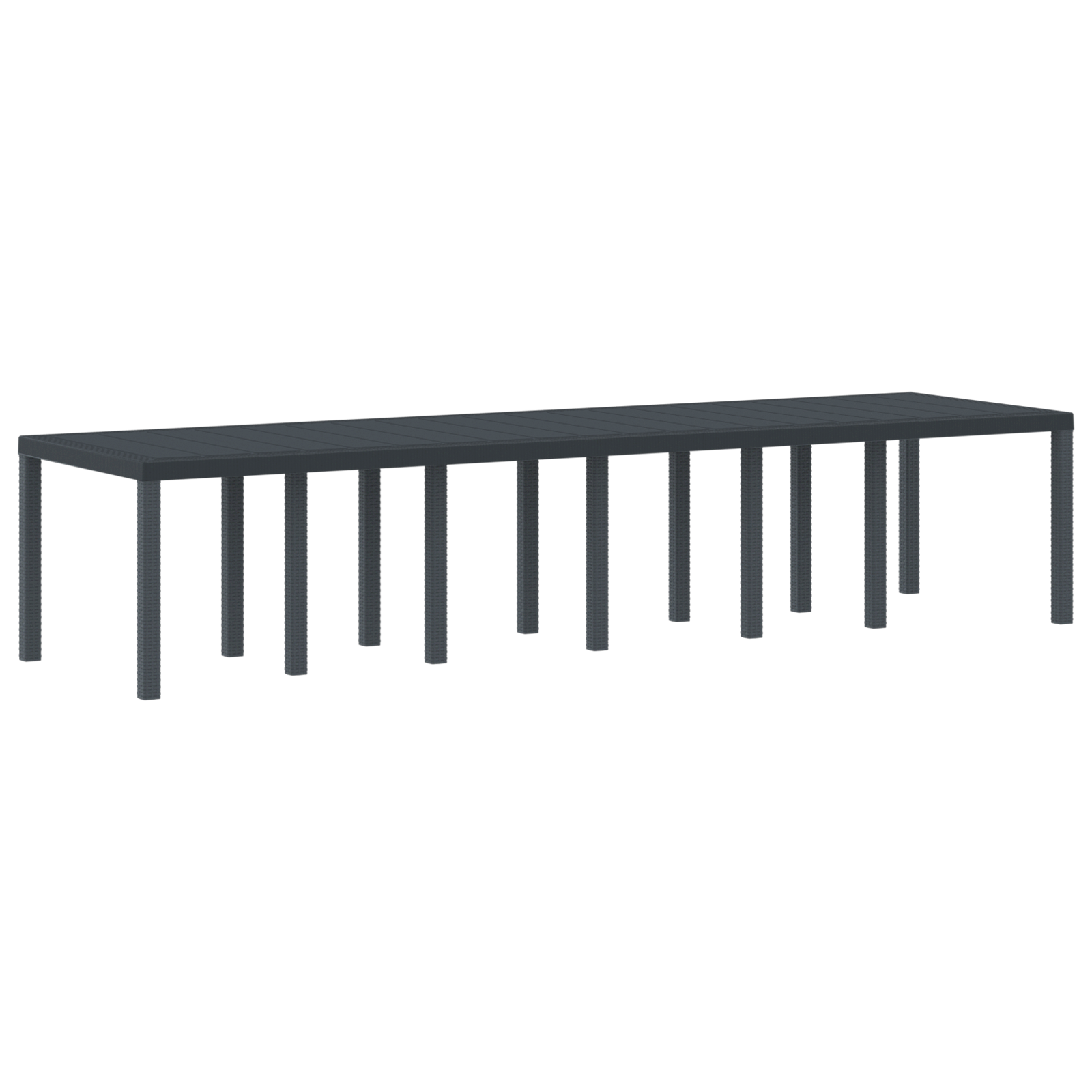 Masă de Grădină Antracit 350x100x73 cm Poli Ratan GartenMobel Dekor