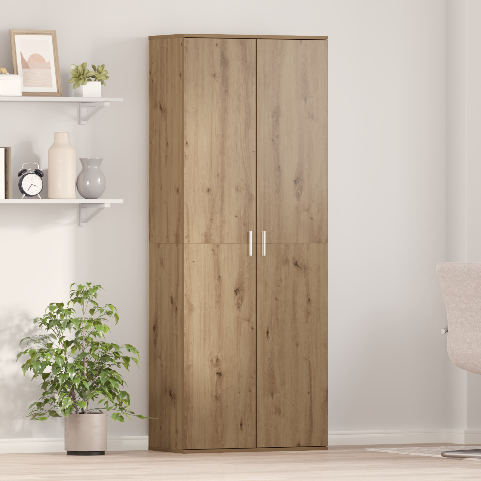 Masă înaltă din stejar lucrat manual 70x35x180 cm GartenMobel Dekor