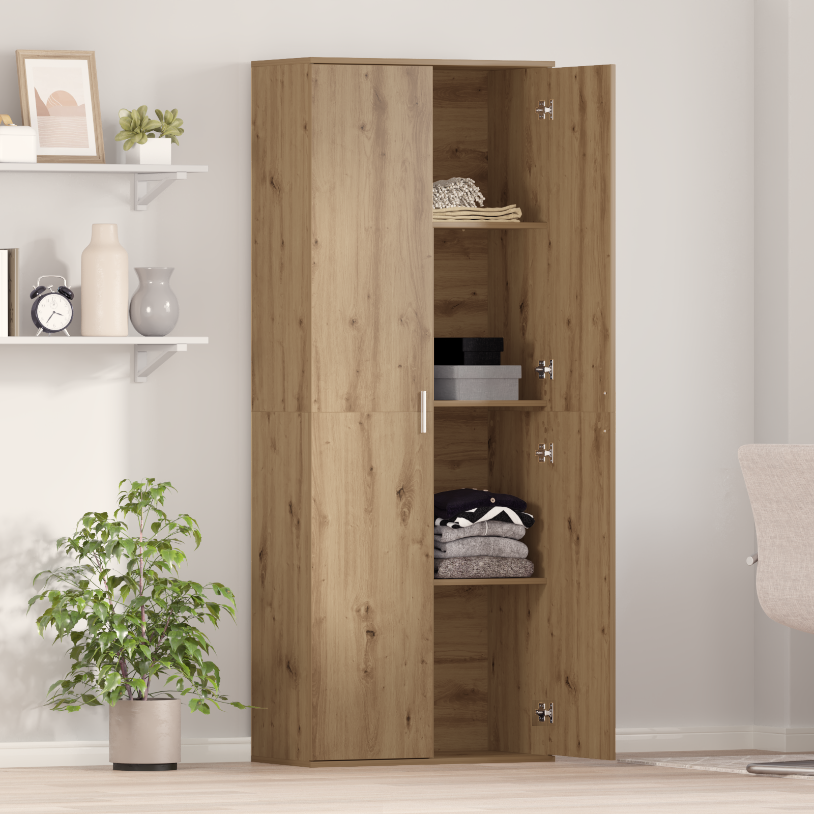 Masă înaltă din stejar lucrat manual 70x35x180 cm GartenMobel Dekor