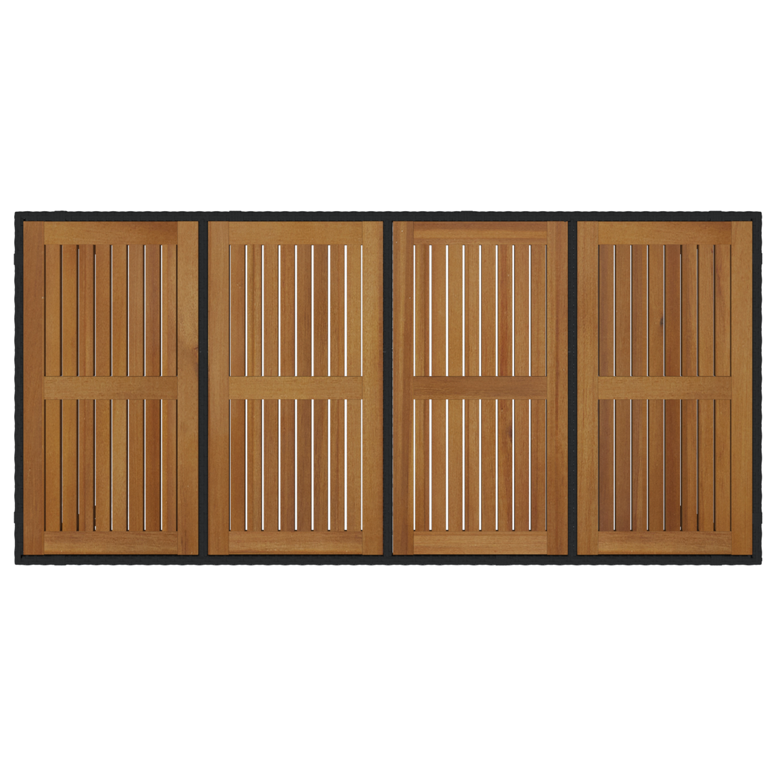 Set de dining pentru grădină cu 9 piese din poliratan negru GartenMobel Dekor