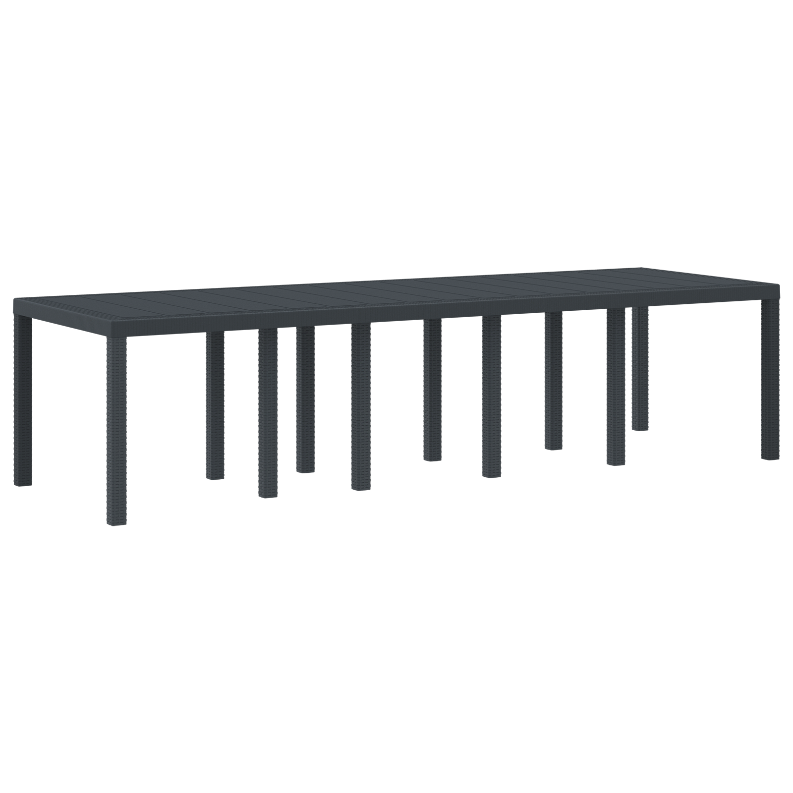 Masă de grădină  antracit 300x100x73 cm Poly Rattan, Masă de grădină  antracit 150x100x73 cm Poly Rattan GartenMobel Dekor