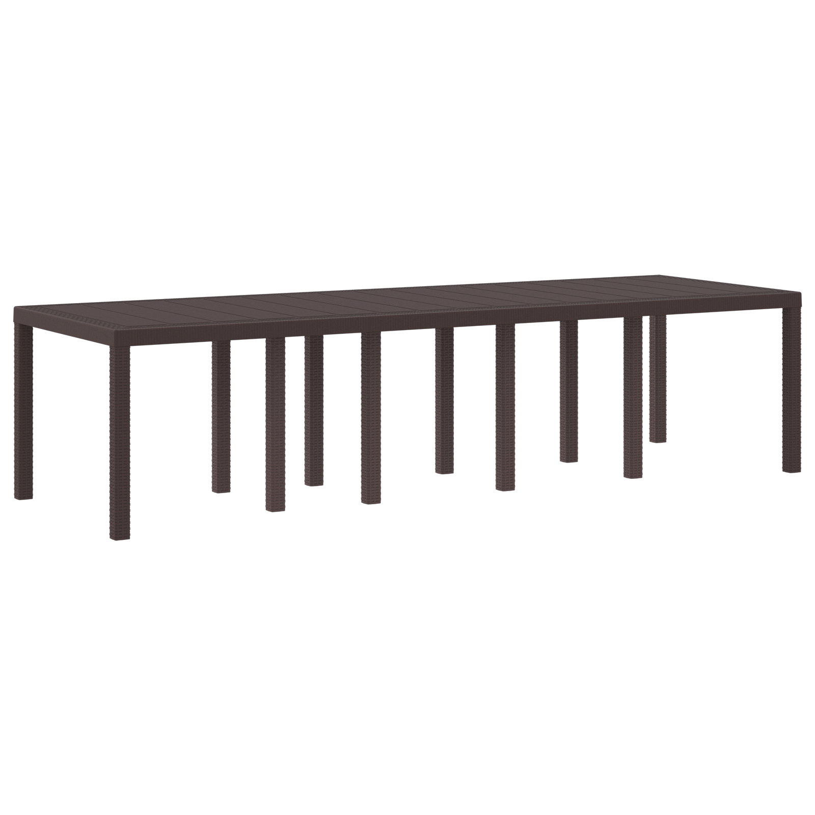 Set de dining pentru grădină  de 13 bucăți cu perne maro Poliratan, Masă de grădină  maro 150x100x73 cm Poliratan, Scaune de grădină  cu perne 4 bucăți maro Poliratan GartenMobel Dekor