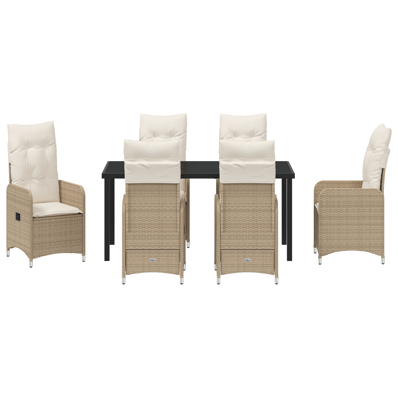 Set de Mobilier de Grădină de 7 Piese cu Pernițe Bej Poliratan GartenMobel Dekor