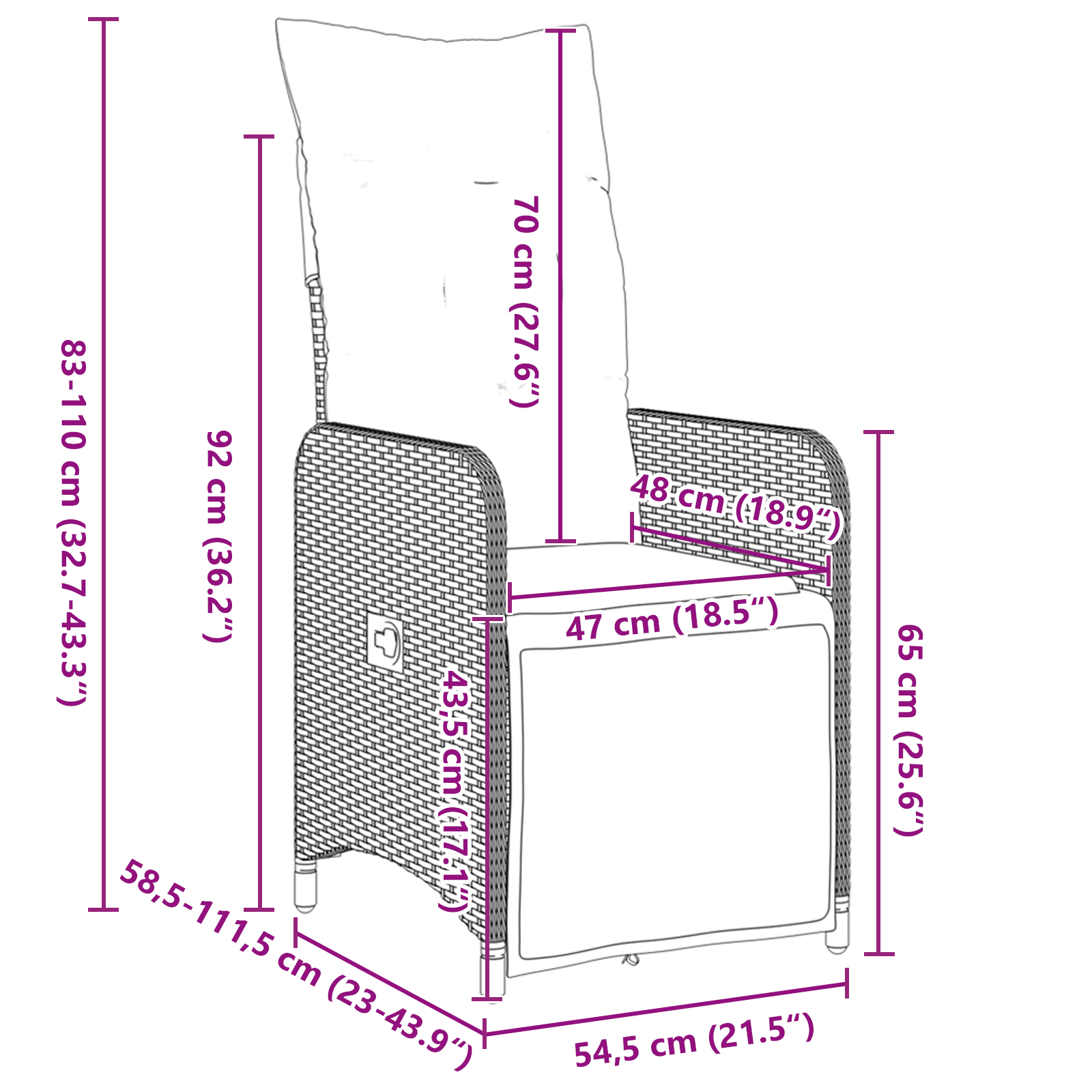 Set de mobilier de grădină de 3 piese cu perne gri din rattan poli GartenMobel Dekor