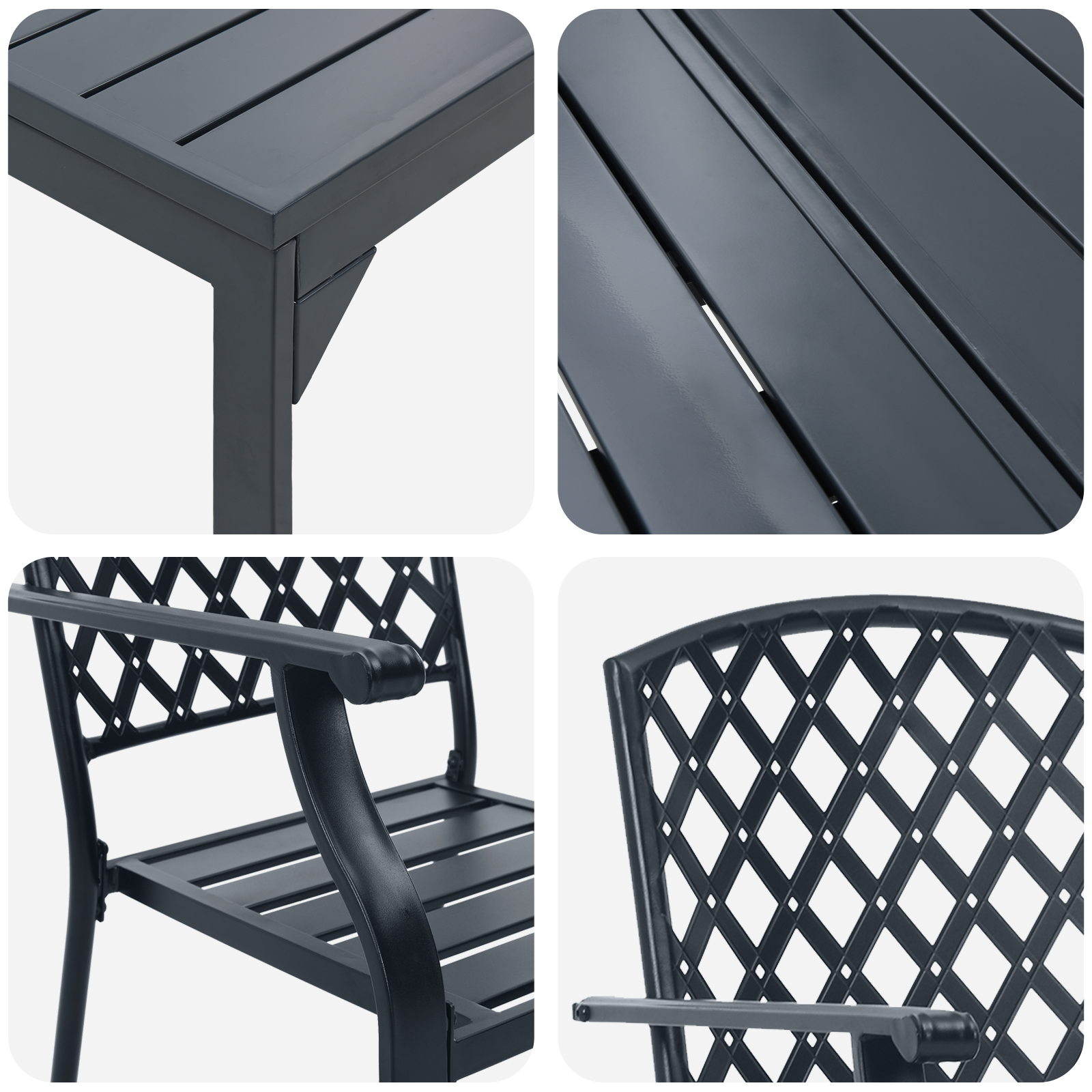 Set de mobilă pentru hol  9 piese oțel antracit GartenMobel Dekor
