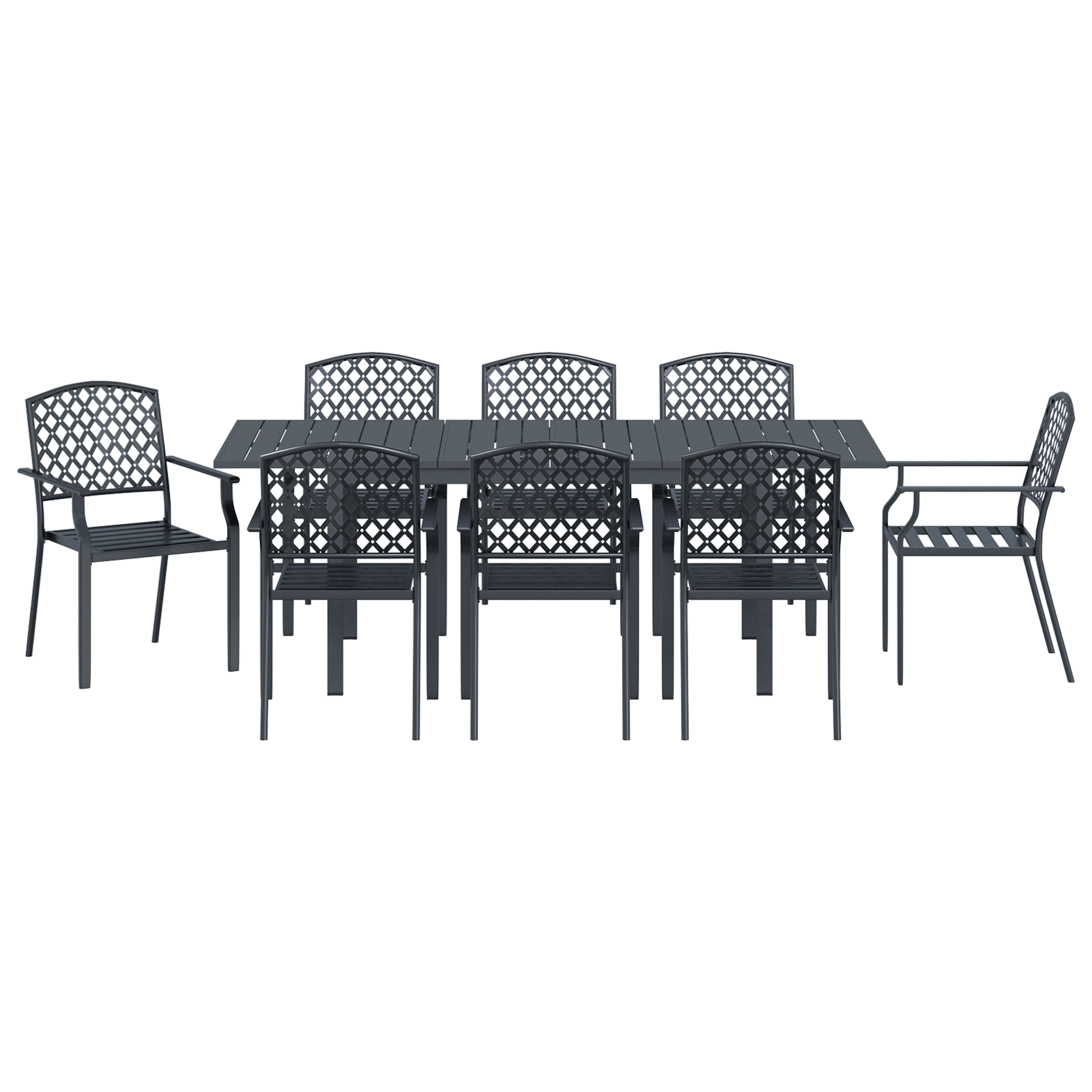 Set de mobilă pentru hol  9 piese oțel antracit GartenMobel Dekor