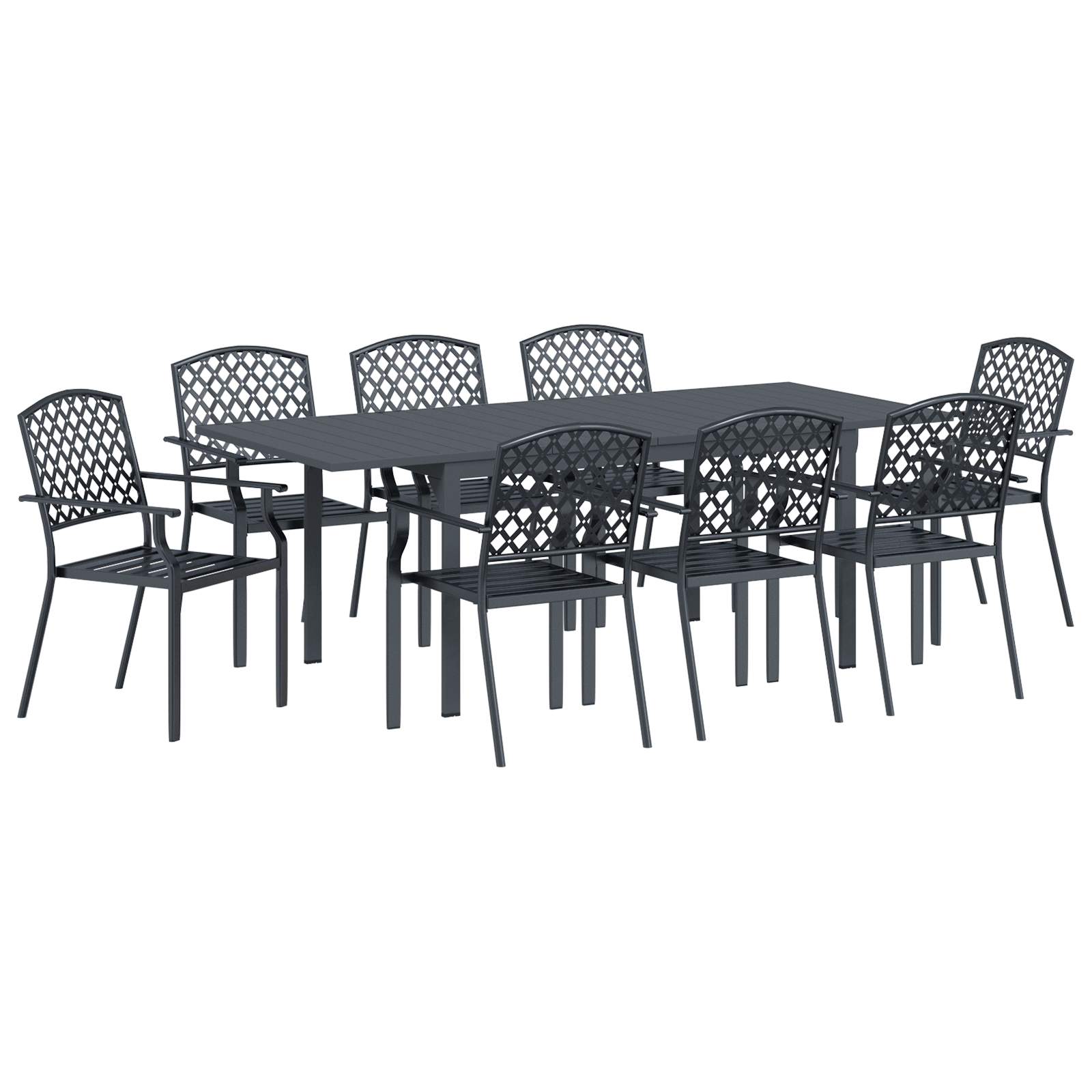 Set de mobilă pentru hol  9 piese oțel antracit GartenMobel Dekor
