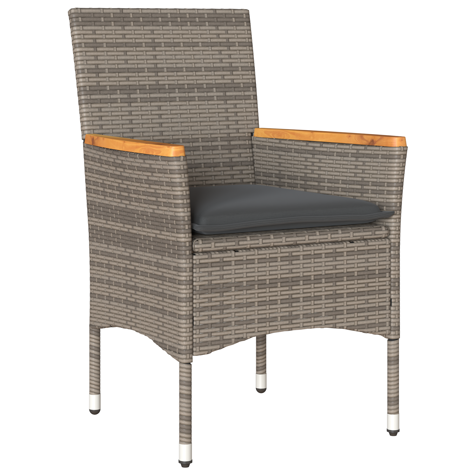 Set de Dining pentru Grădină cu 5 Piese și Perne Ratan Gri GartenMobel Dekor