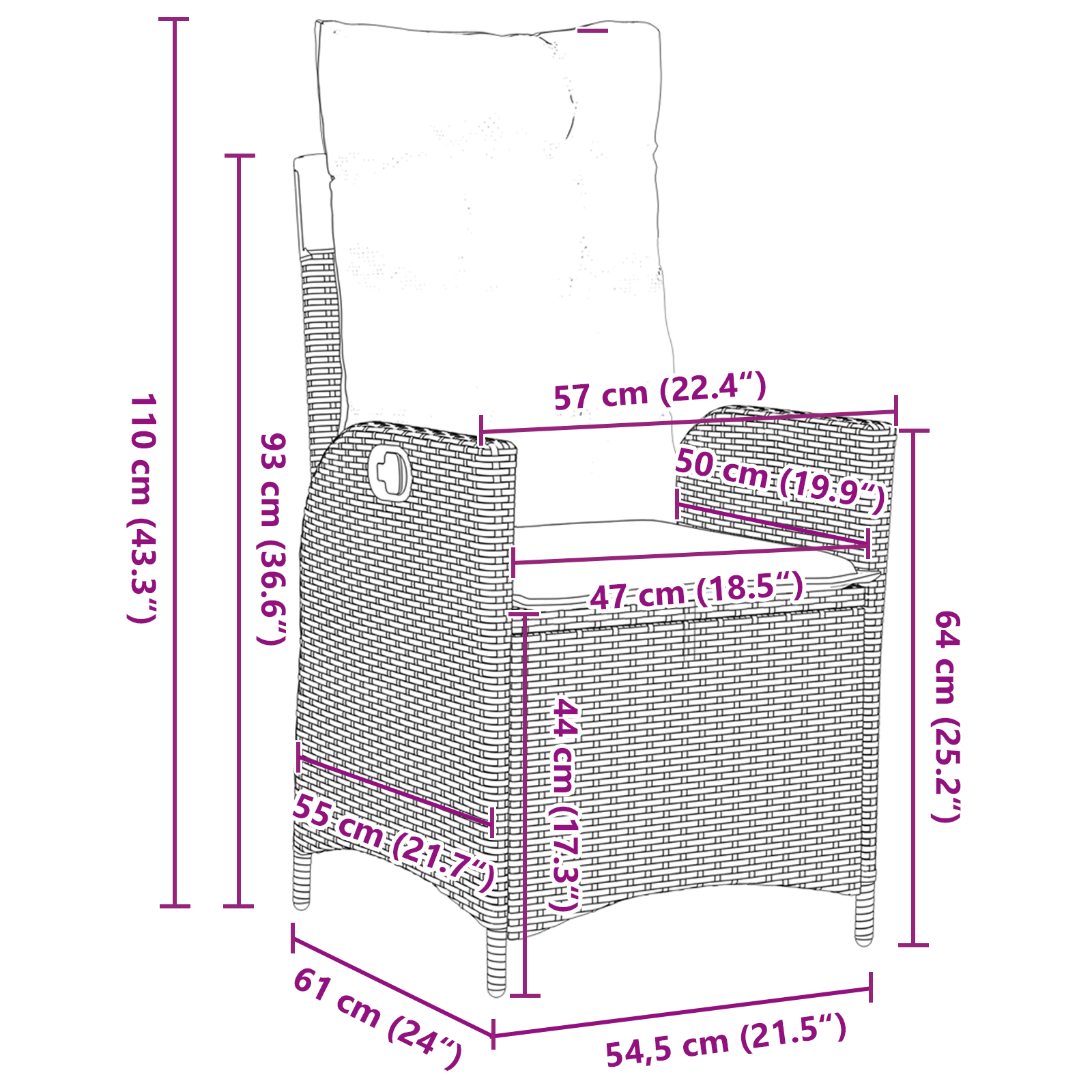 Set de dining pentru grădină 5 piese cu perne Bej Poliratan GartenMobel Dekor
